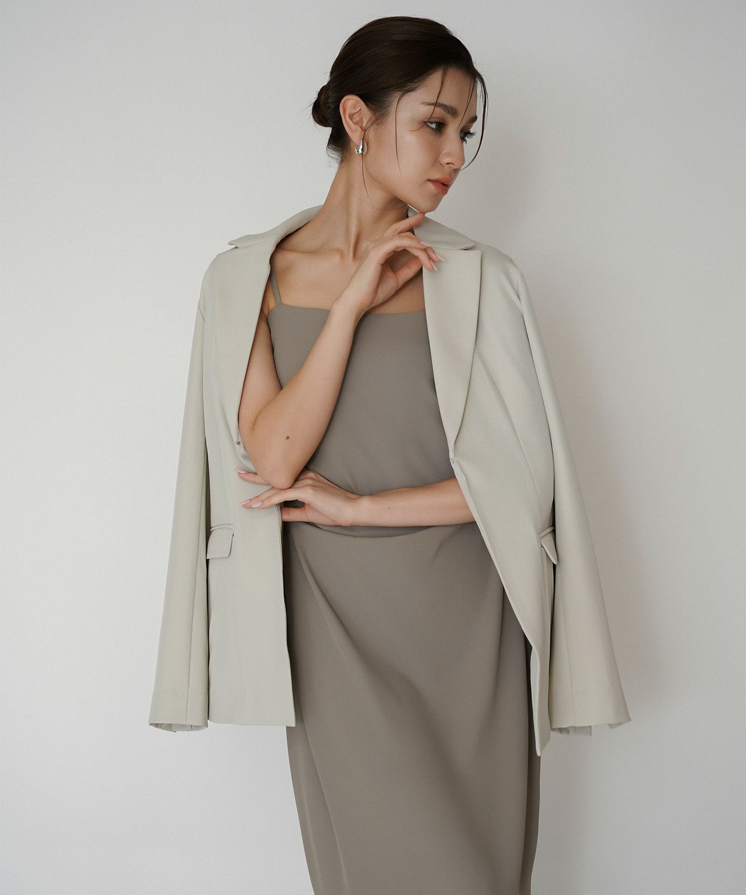 デザイン タック スリット キャミワンピース KINO THE KEI