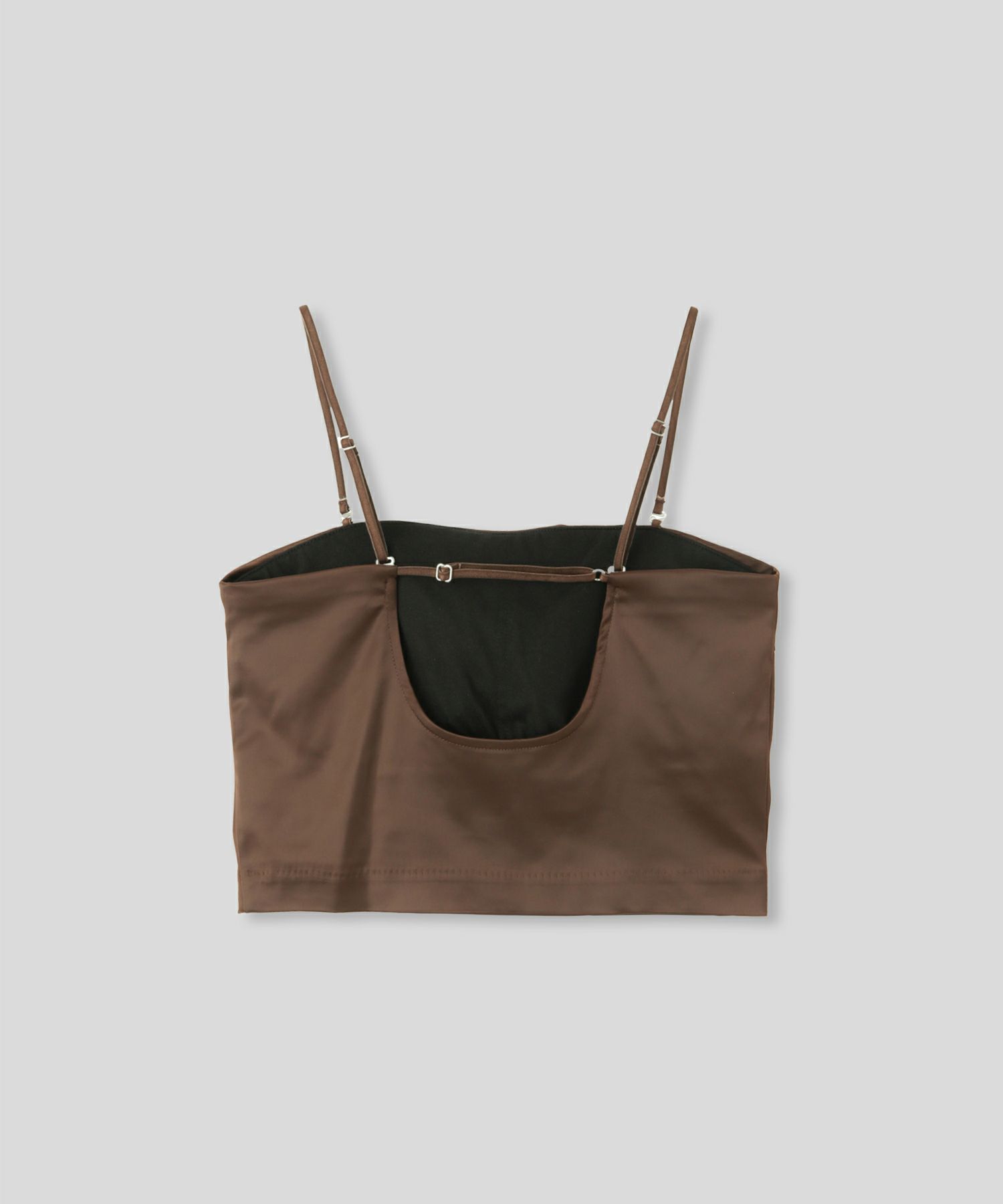 サテン クロップド カップ付き トップス KINO THE KEI