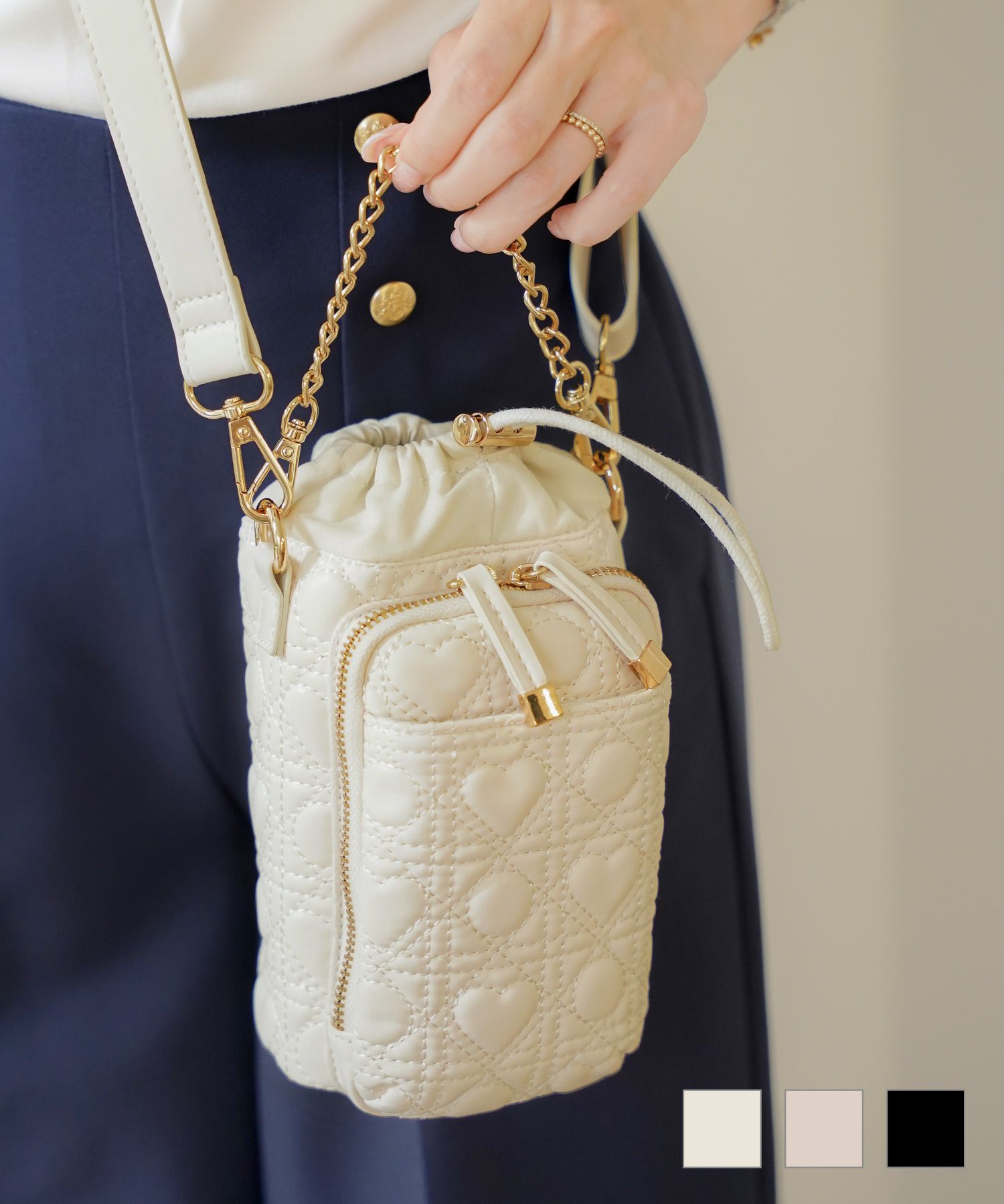 雑貨lerevevanillerホワイト/ピンク/ブラック