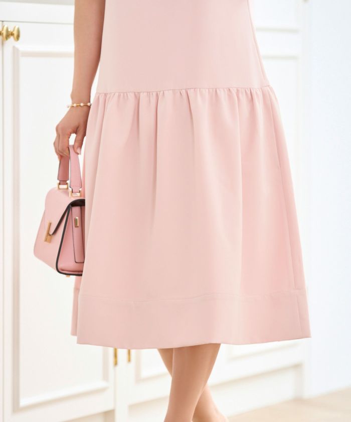 ☆美品☆ Prima Scherrer スカラップワンピース ショルダースカラップ ティアード クール ワンピース Prima
