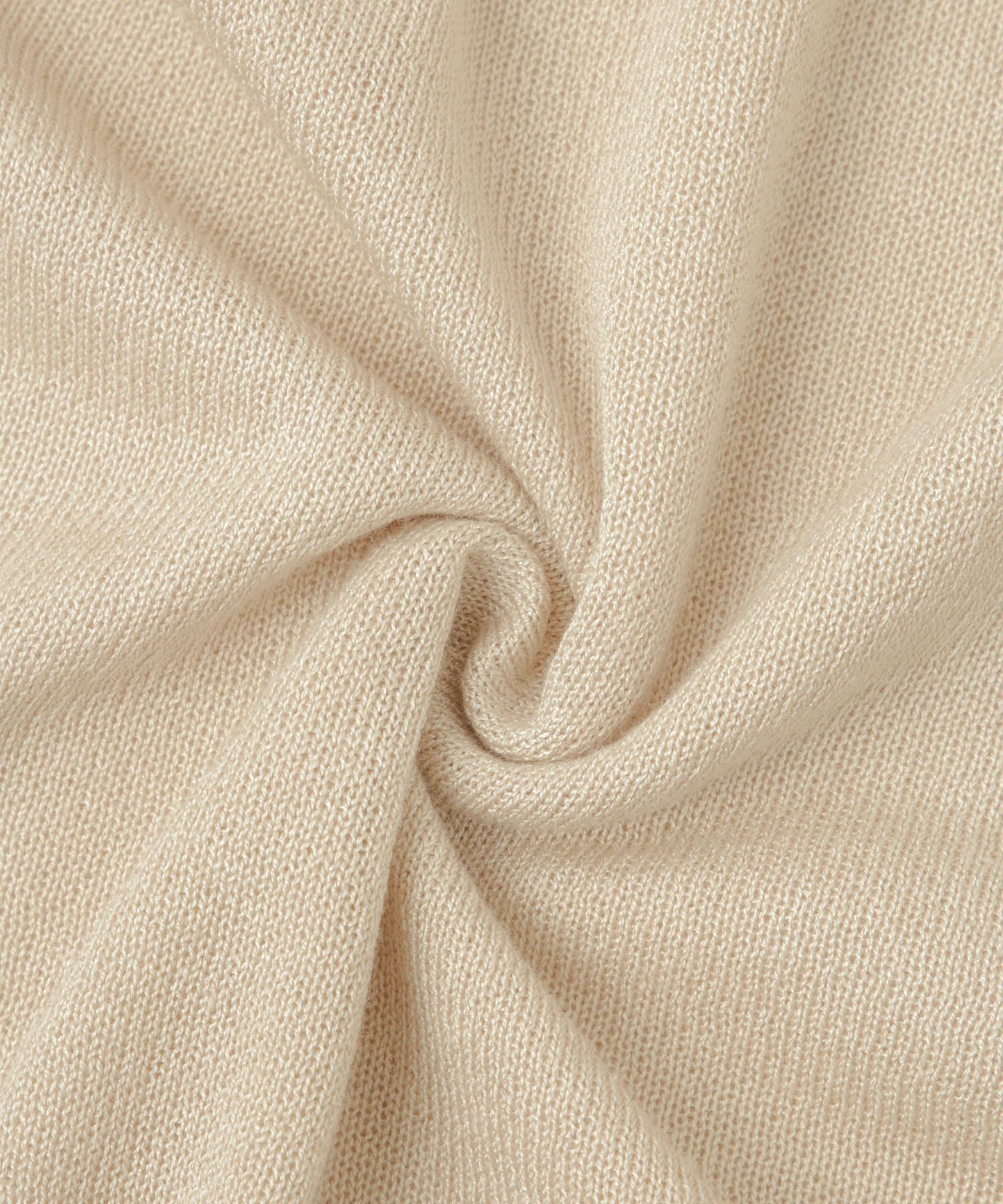 ケープ ニット カーディガン HUIT ホワイト/ベージュ/ブラック レディース シアー 薄手 ラメ オフィス 冷房対策 きれいめ 洗える