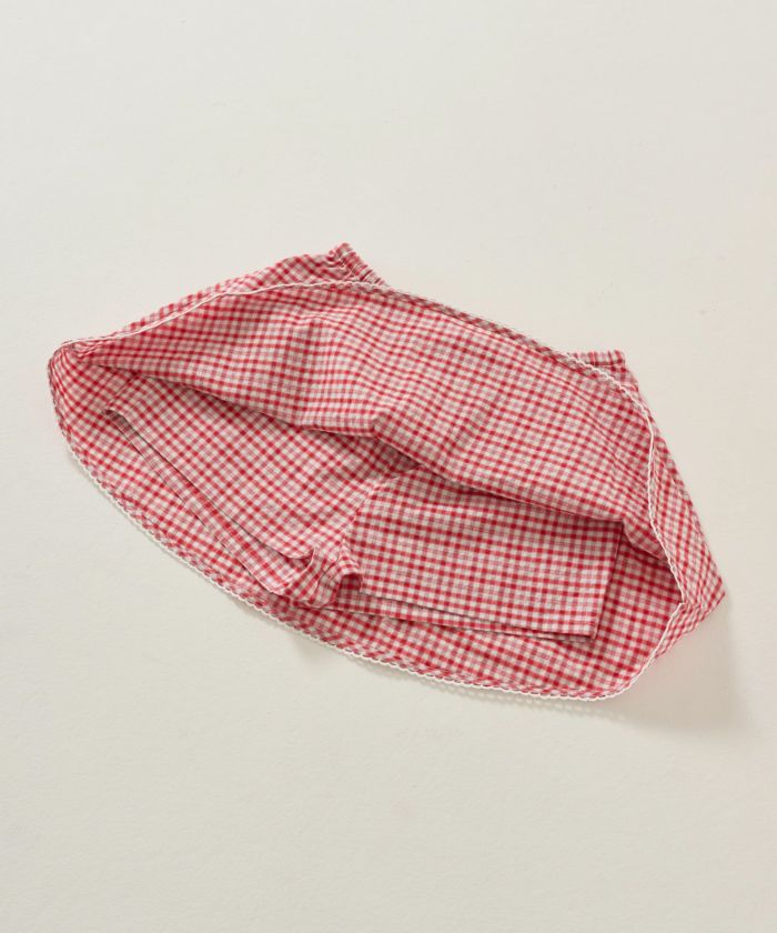 パンツ/ミニスカート/チェック/レッド