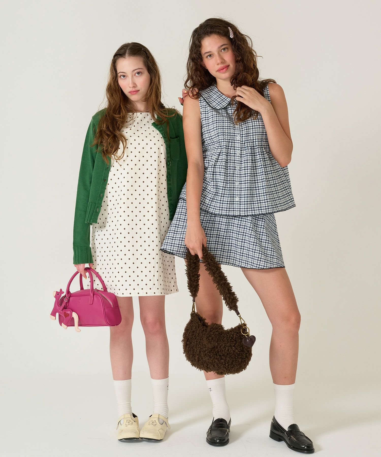 ノースリーブ/ ブラウス/チェック/ネイビー