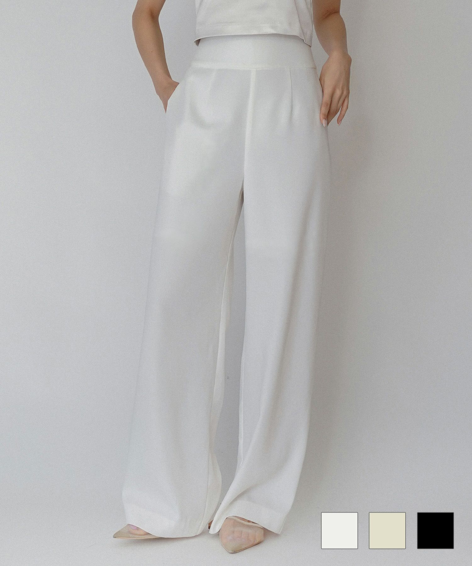 velvet by STERNBERG Mサイズ ハイウエスト ワイドパンツ ハイウエスト  