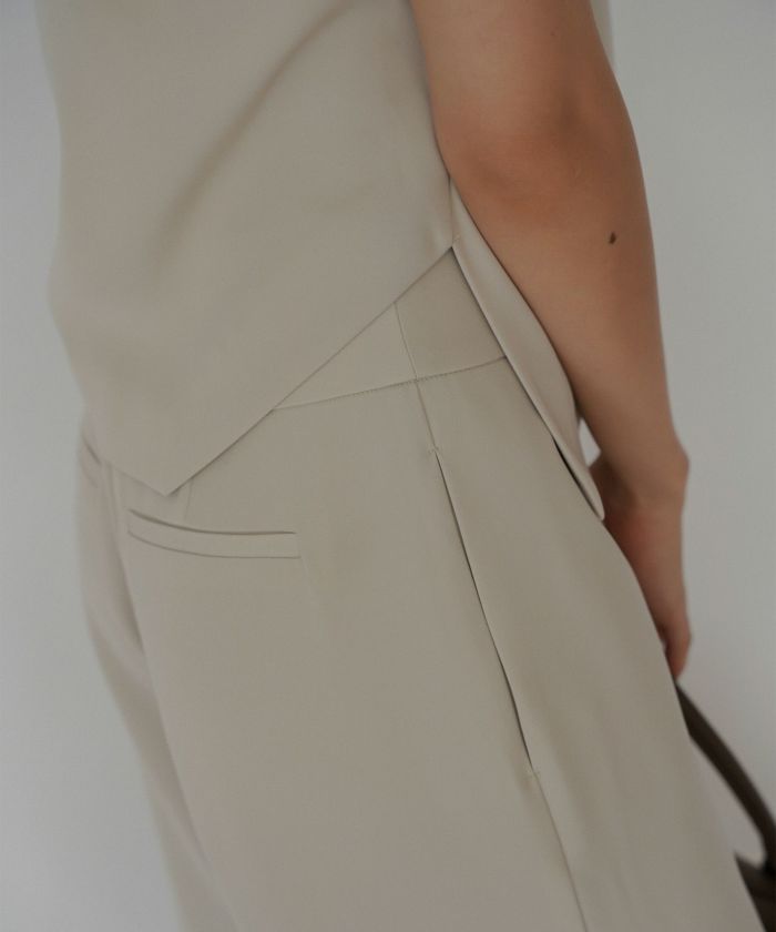 ハイウエスト サテン ワイド パンツ（ セットアップ可 ） KINO