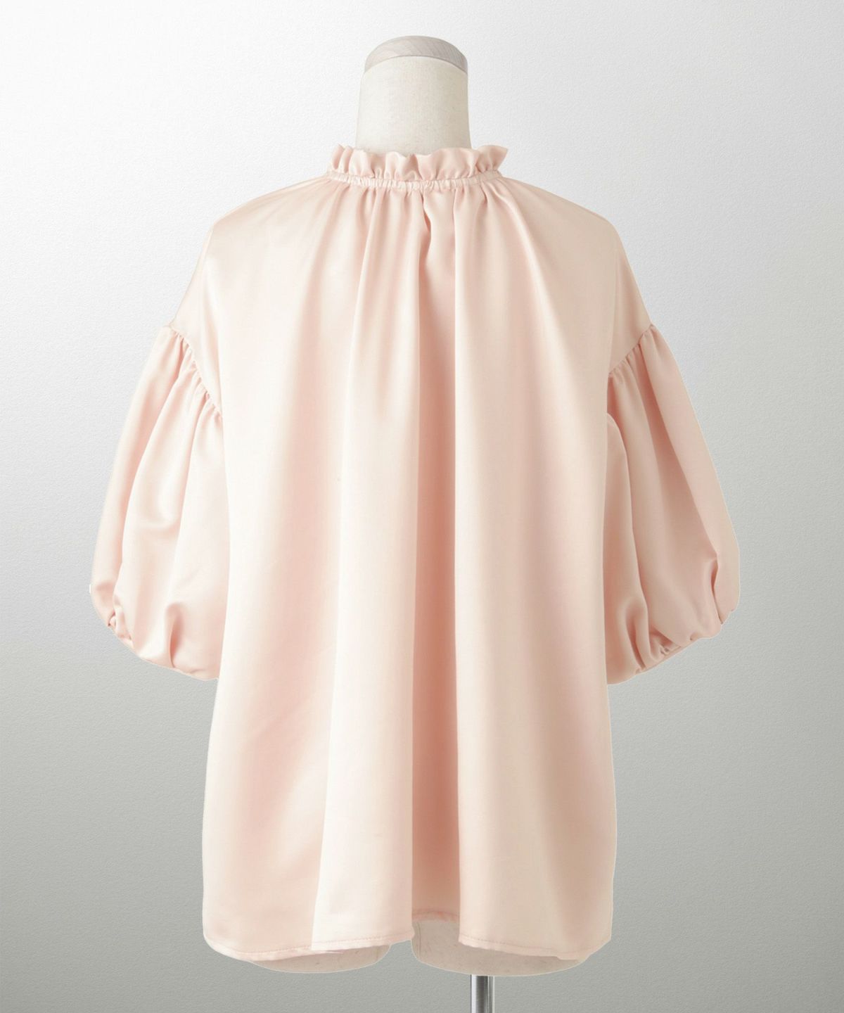 2way サテン ブラウス HUIT アイボリー/ピンク/ブラック/M/前後2way/半袖