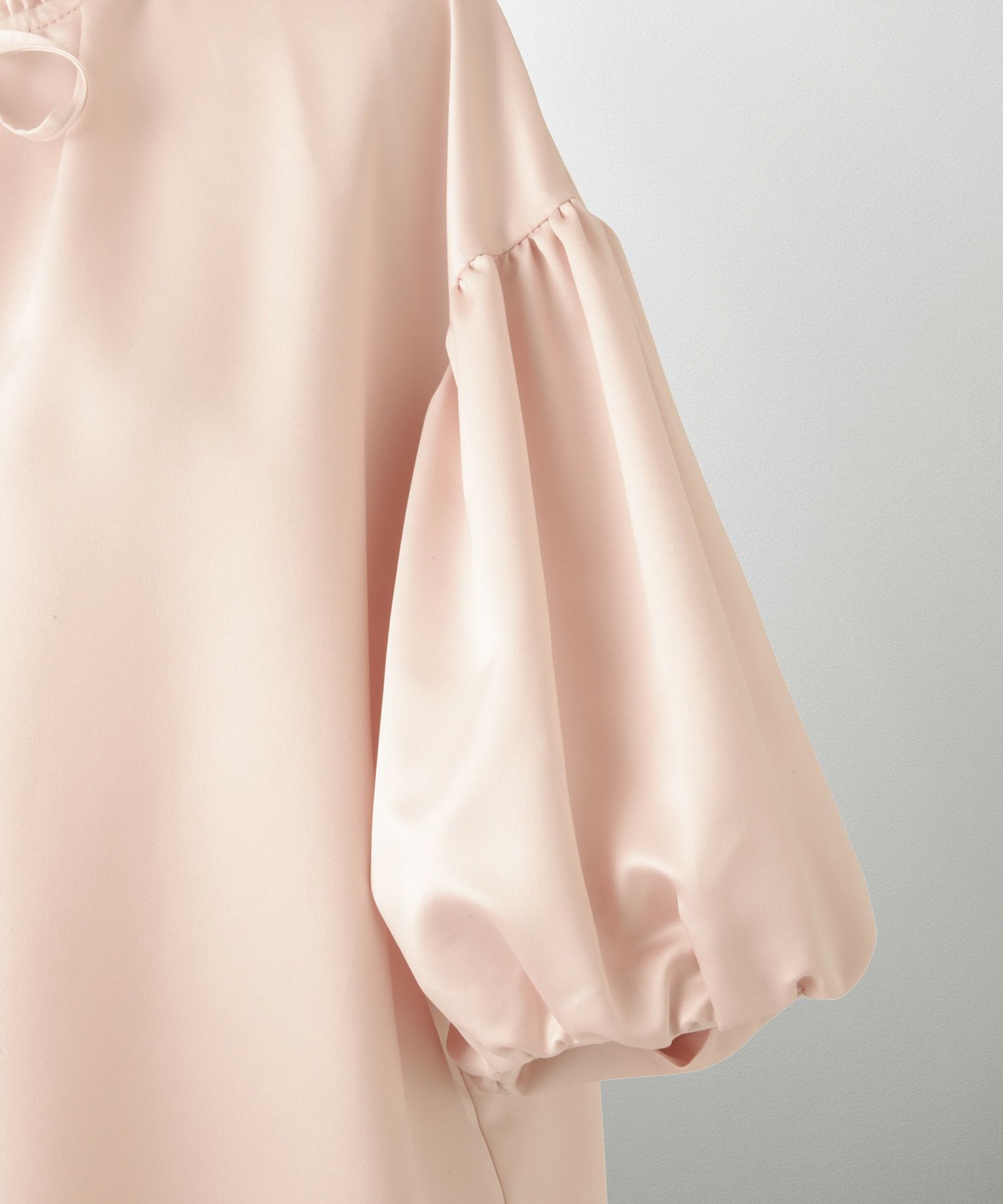 2way サテン ブラウス HUIT アイボリー/ピンク/ブラック/M/前後2way/半袖