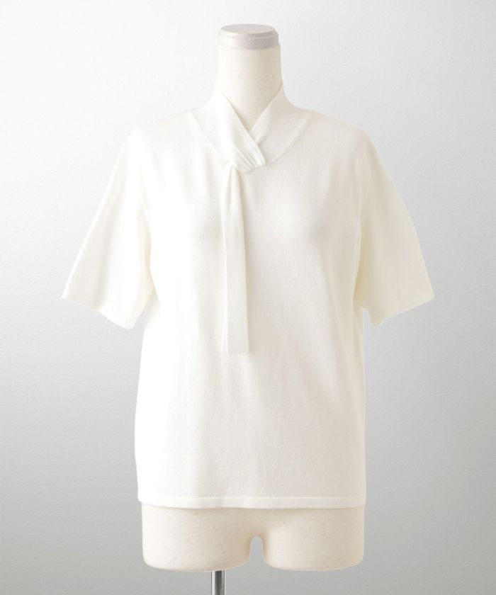 ニュアンス ボウタイ ニット トップス HUIT 全4色｜hit431-0287【1