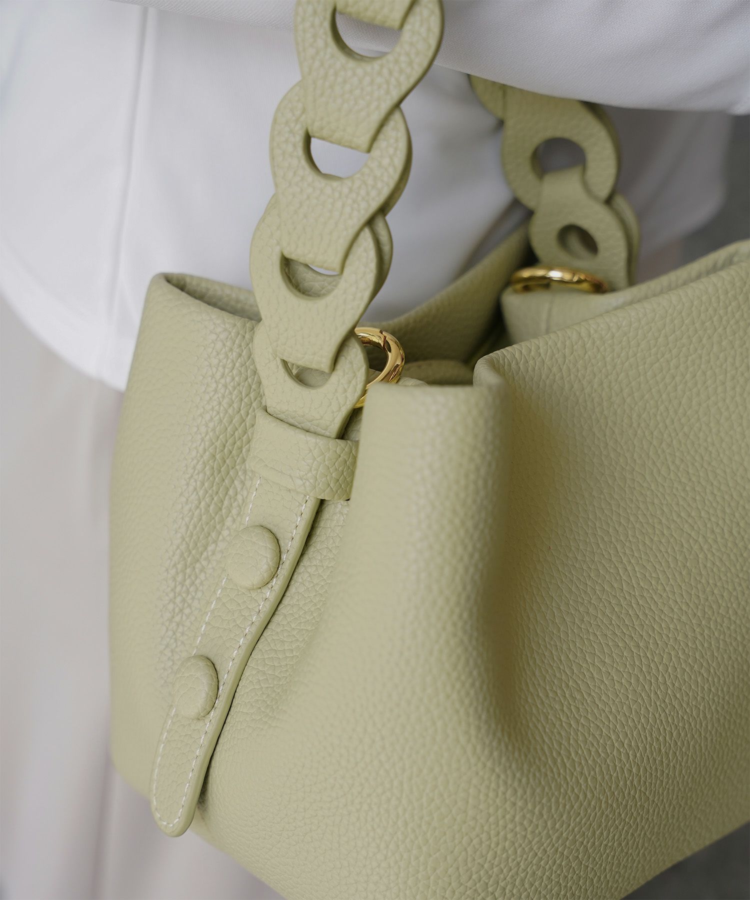 レディース バッグ きれいめ ショルダー 2way 合皮 アイボリー/エトープ/ピンク/ピスタチオ/ブラック/フリー