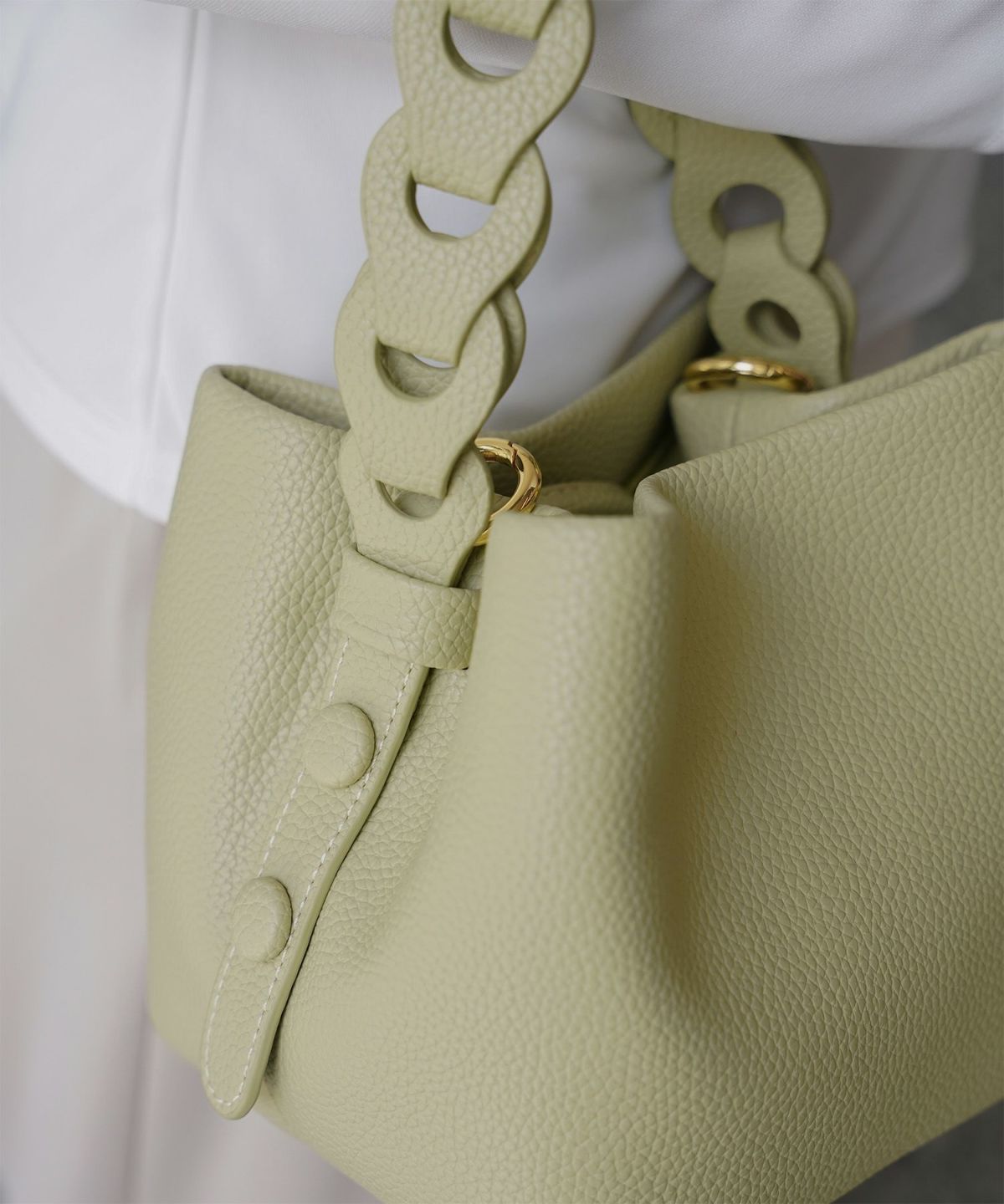 レディース バッグ きれいめ ショルダー 2way 合皮 アイボリー/エトープ/ピンク/ピスタチオ/ブラック/フリー