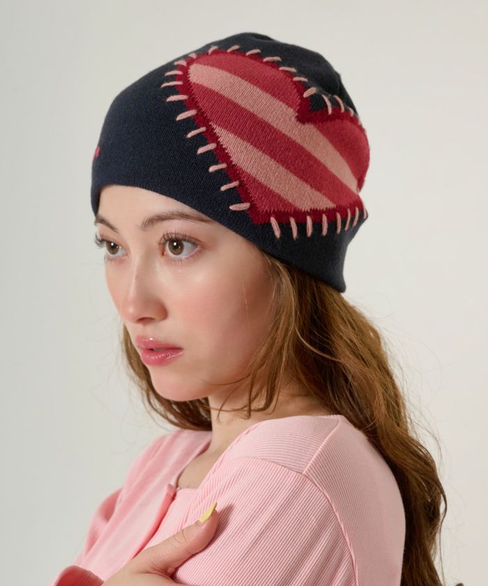 ステッチ入り オリジナル柄 ビーニー TINA：JOJUN 全3色｜tnj934-1129