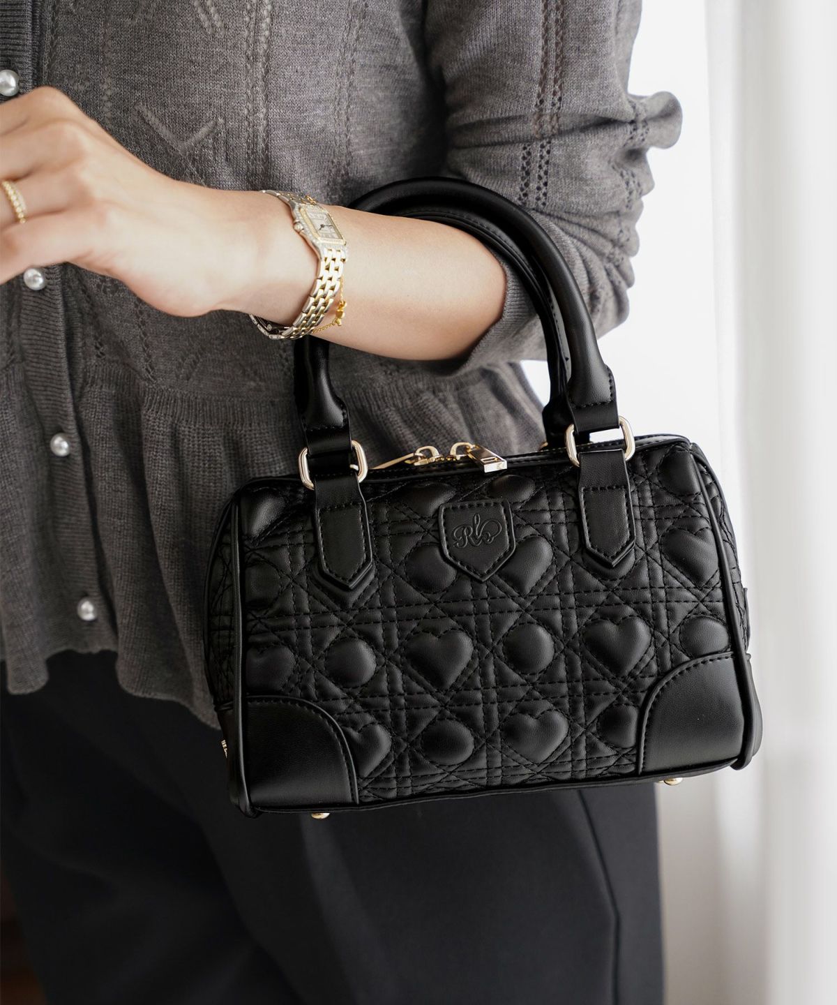 ミニボストンバッグポシェットショルダーバッグミニバッグレディース斜めがけミニサイズサブバッグコンパクト合皮ハートキルティングフェミニンおしゃれバッグかわいい小さめデイリー