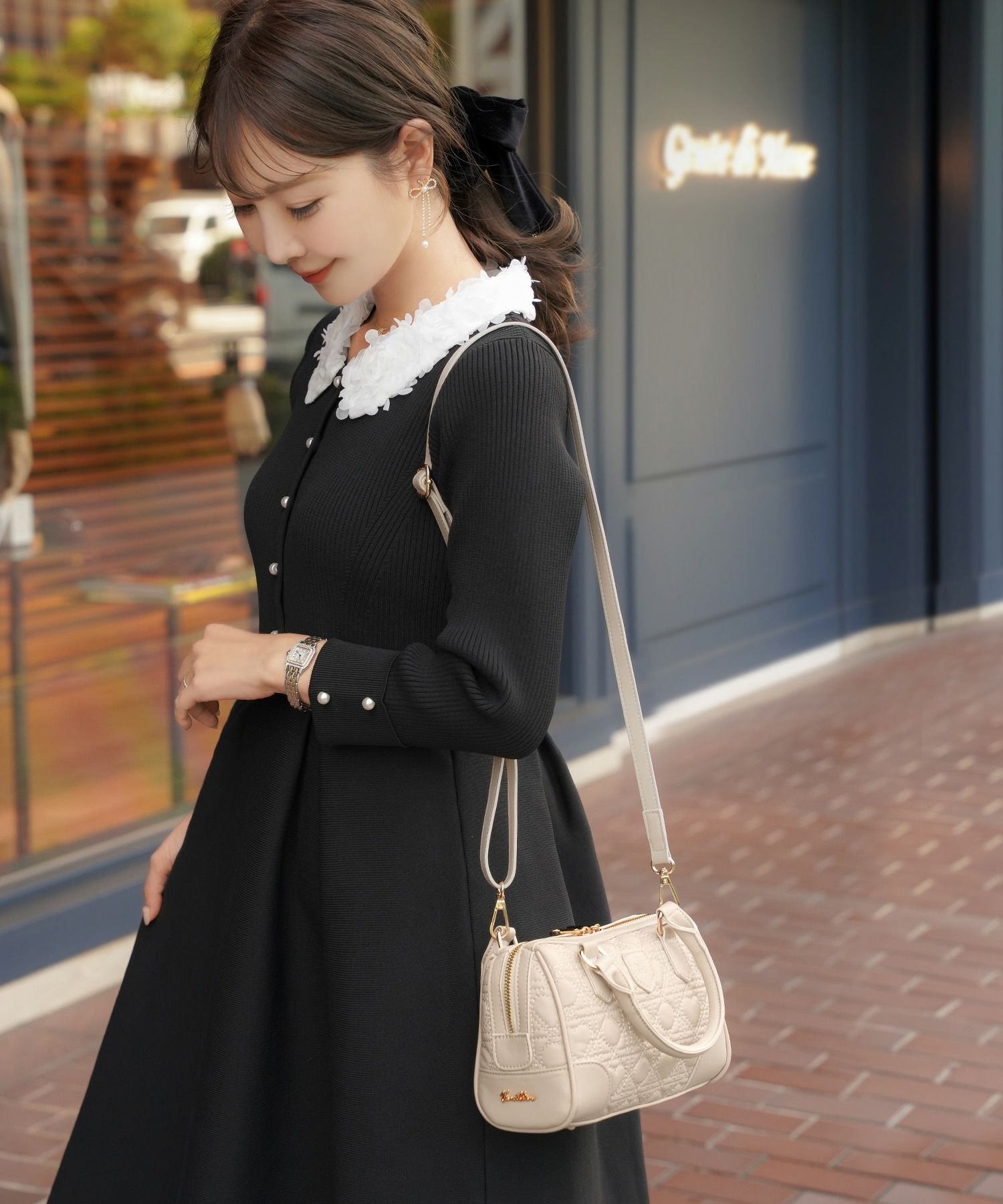 ミニボストンバッグポシェットショルダーバッグミニバッグレディース斜めがけミニサイズサブバッグコンパクト合皮ハートキルティングフェミニンおしゃれバッグかわいい小さめデイリー