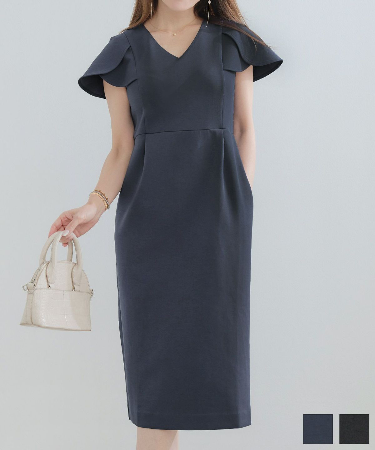 チューリップスリーブコクーンワンピースLiala×PG