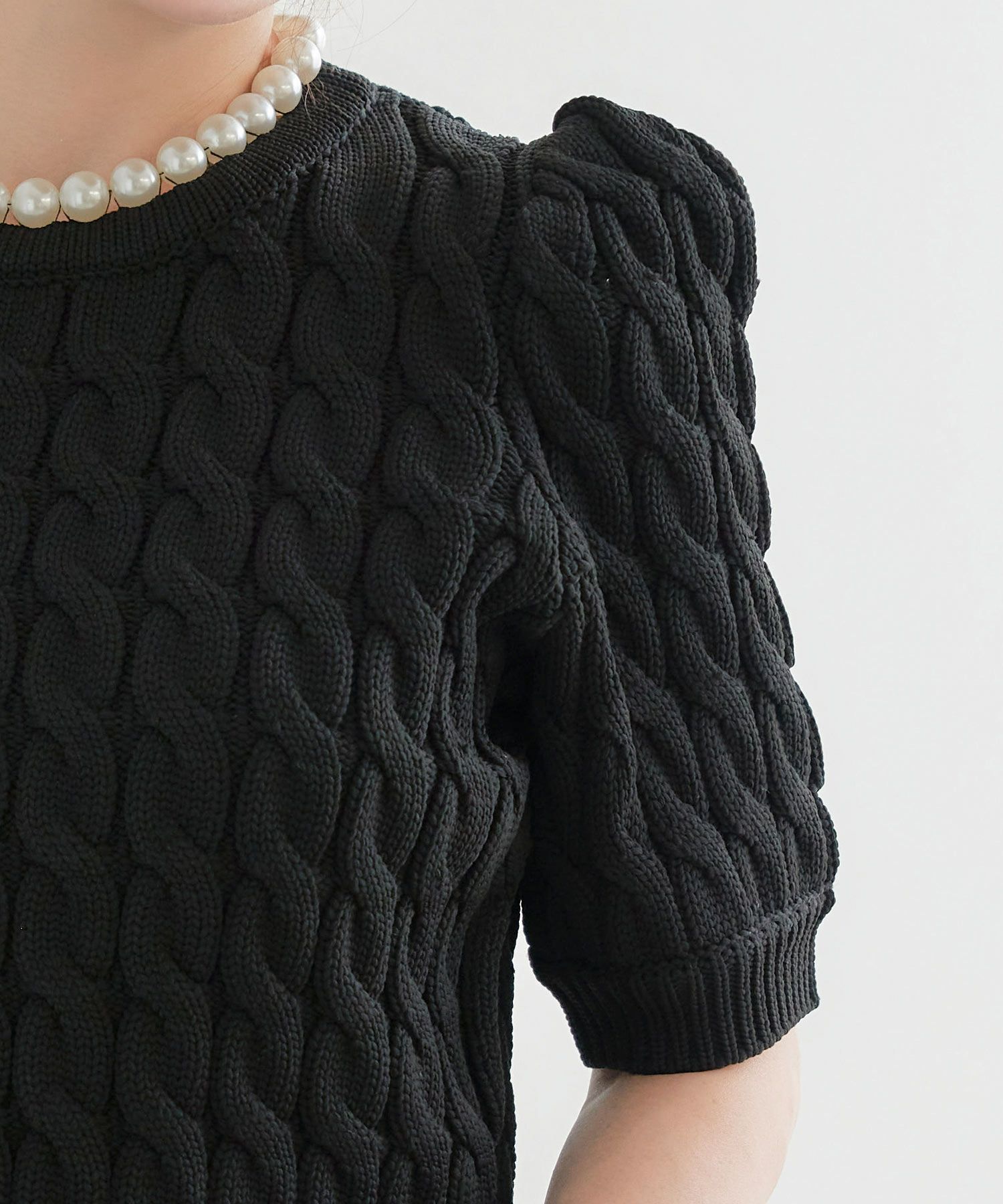 手洗い可かわいい上品きれいめ大人カジュアルシンプルパフスリーブオフィスジョイントスペース