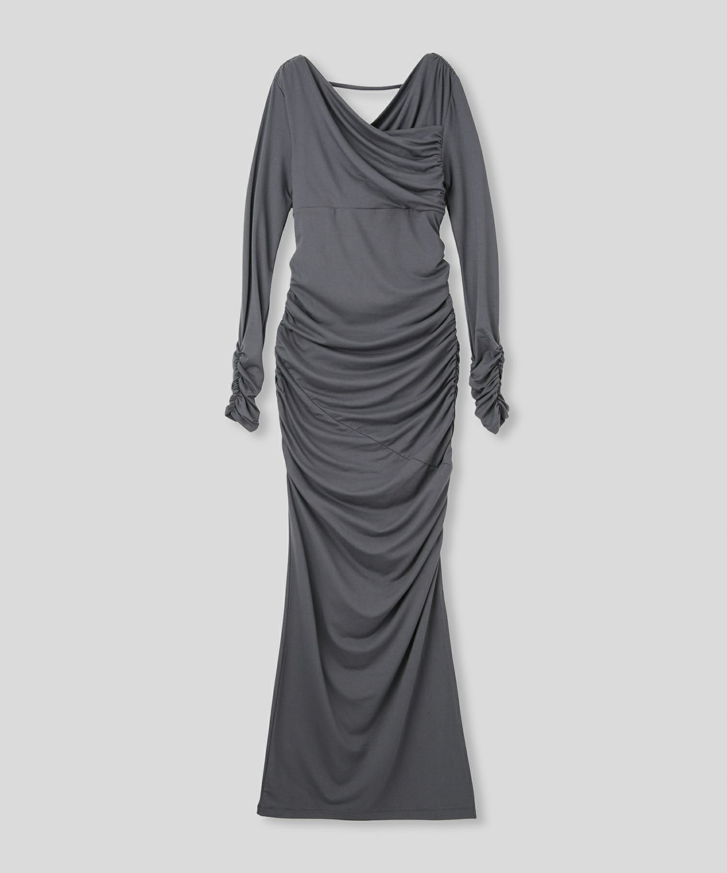 オフショル シャーリング ギャザー ワンピース KINO THE KEI 全4色｜ktk331-0100【1】