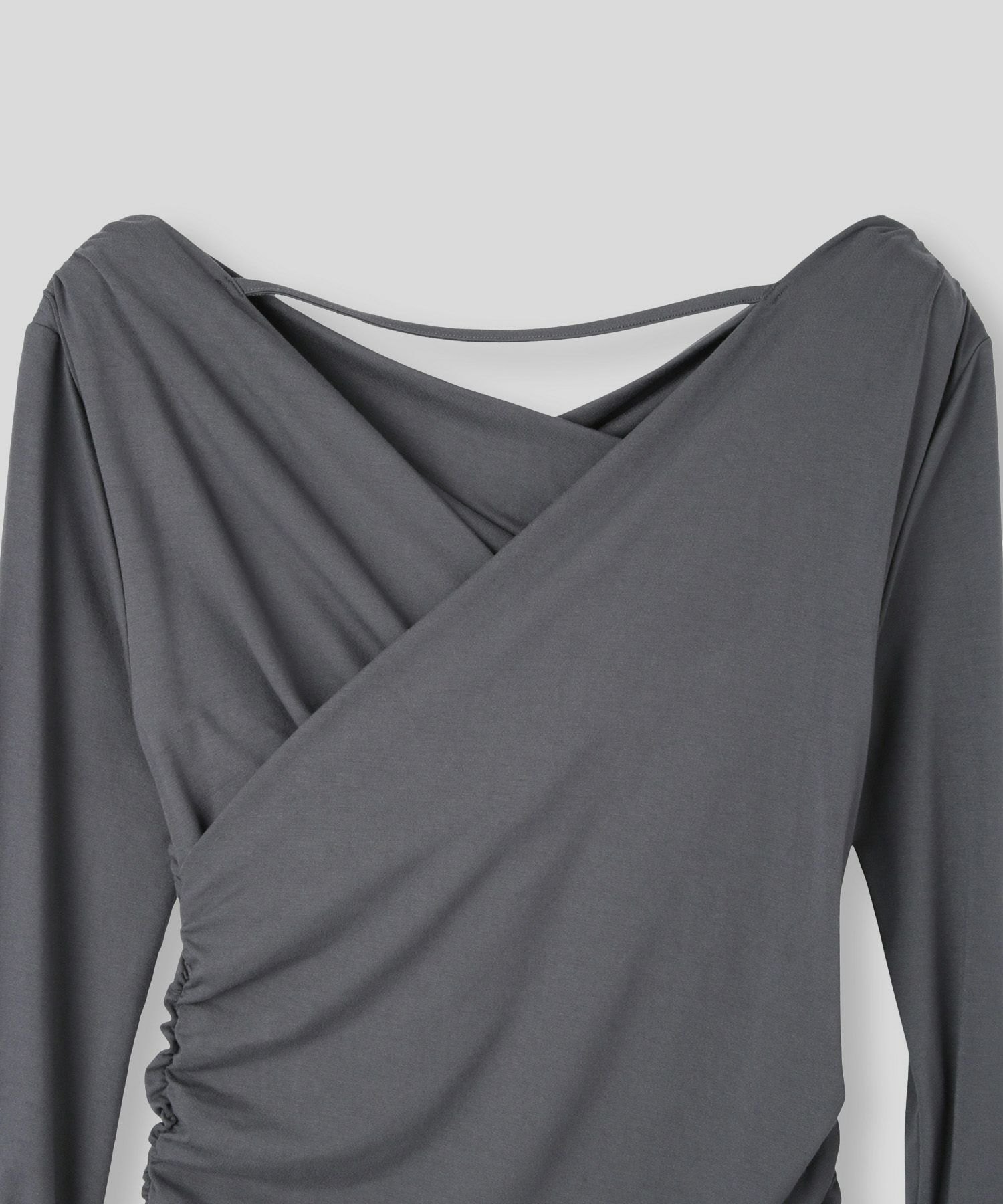 オフショル シャーリング ギャザー ワンピース KINO THE KEI 全4色｜ktk331-0100【1】