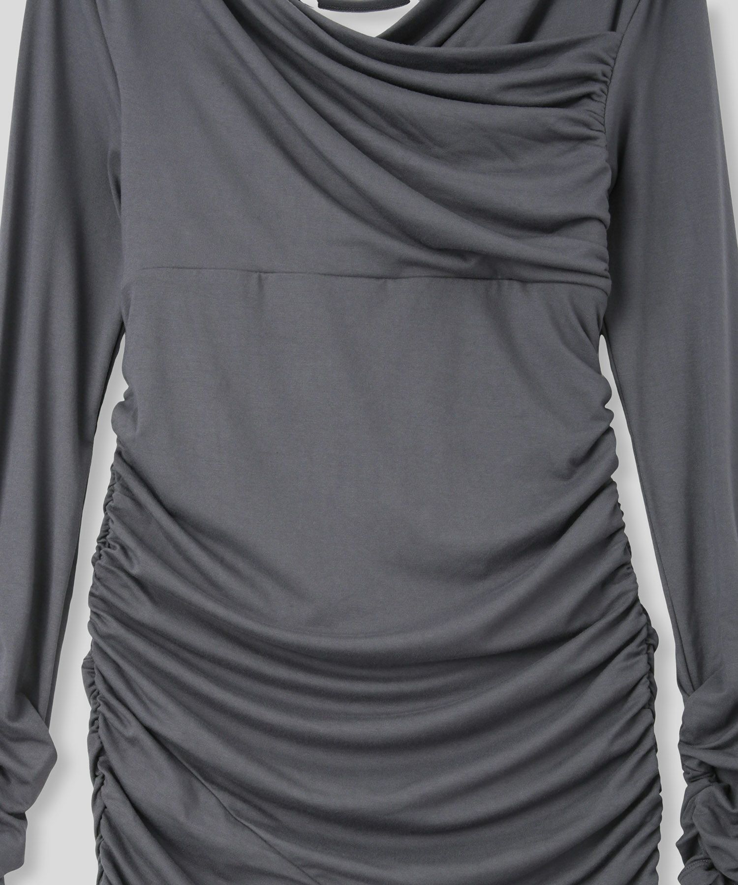 オフショル シャーリング ギャザー ワンピース KINO THE KEI 全4色｜ktk331-0100【1】