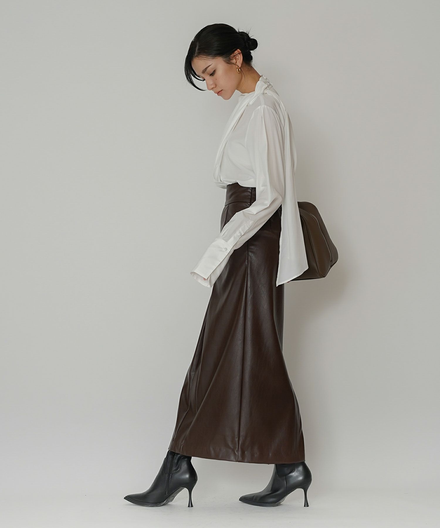 ドレープ ボウタイ 2WAY ブラウス KINO THE KEI 全3色｜ktk831-0105【1】