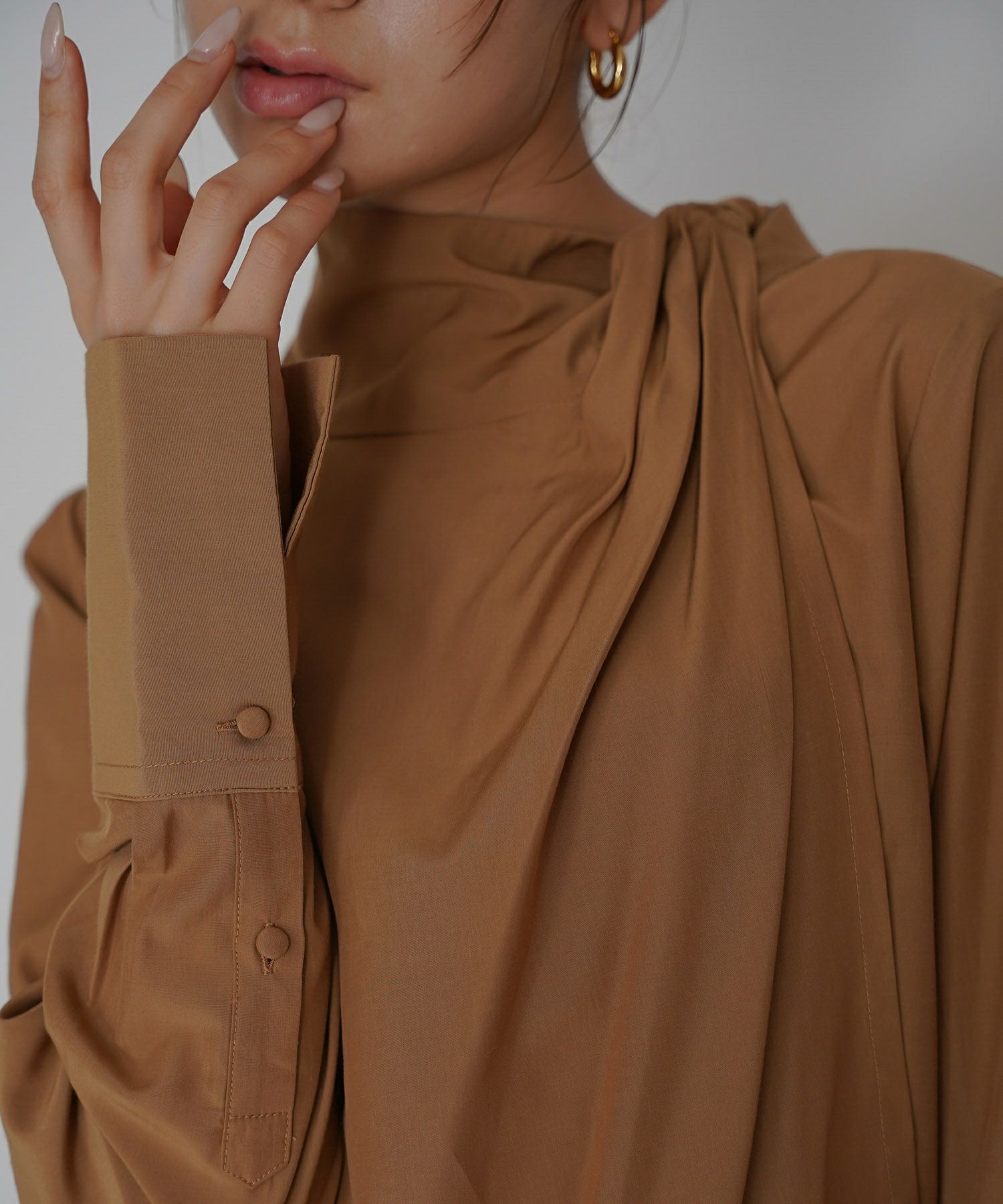 ドレープ ボウタイ 2WAY ブラウス KINO THE KEI 全3色｜ktk831-0105【1】