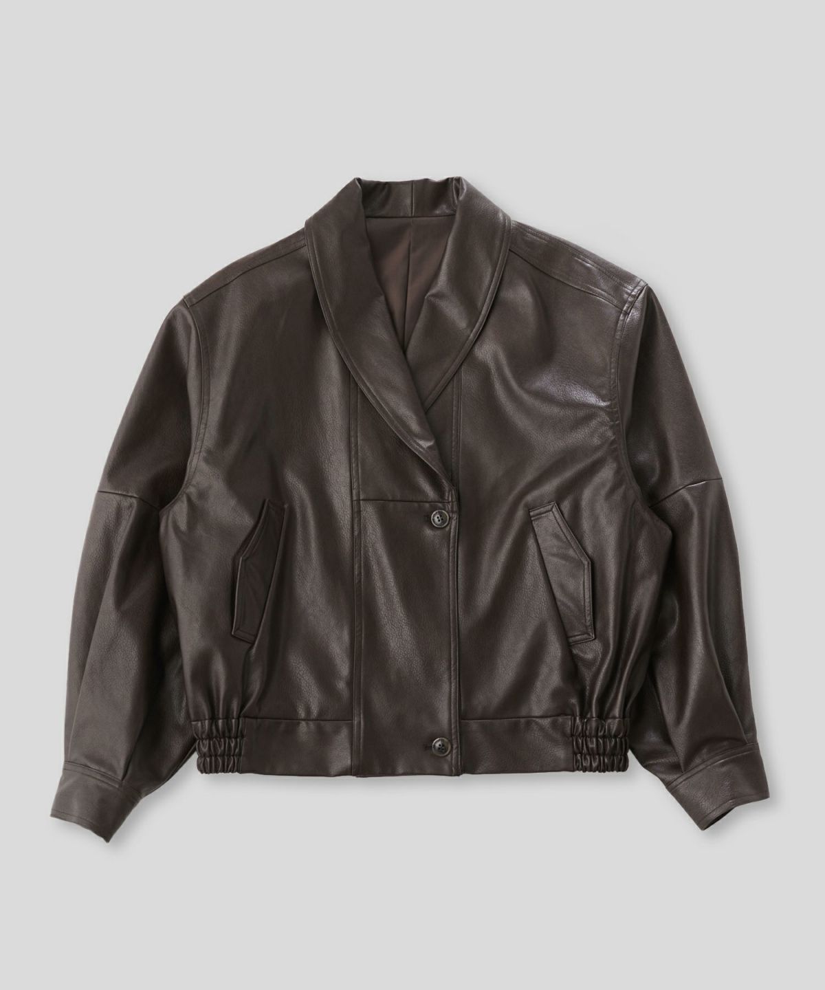 モード オーバーサイズ ライトアウター レザーアウター ブルゾン 古着 ヴィンテージ 韓国風 綺麗め 細見え カジュアル KINO THE KEI