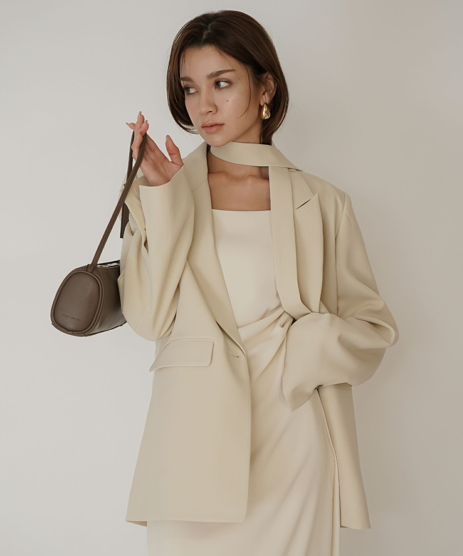 ビックシルエット オーバーショルダー オーバーサイズ テーラード ダブルジャケット セットアップ 80年代 80's KINO THE KEI