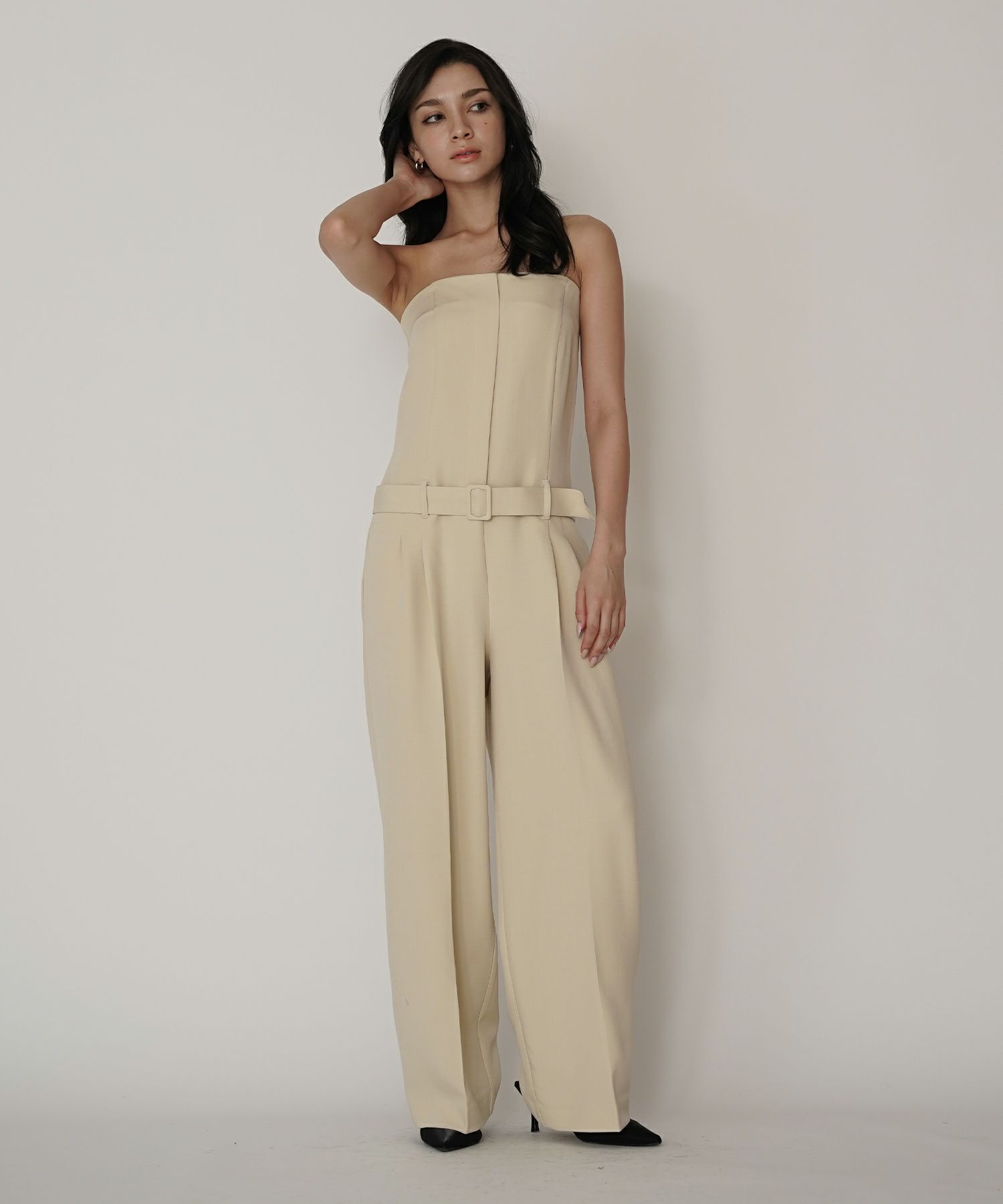 セットアップ ベアオールインワン 80年代 80's モード 結婚式 二次会コーデ パンツスタイル KINO THE KEI