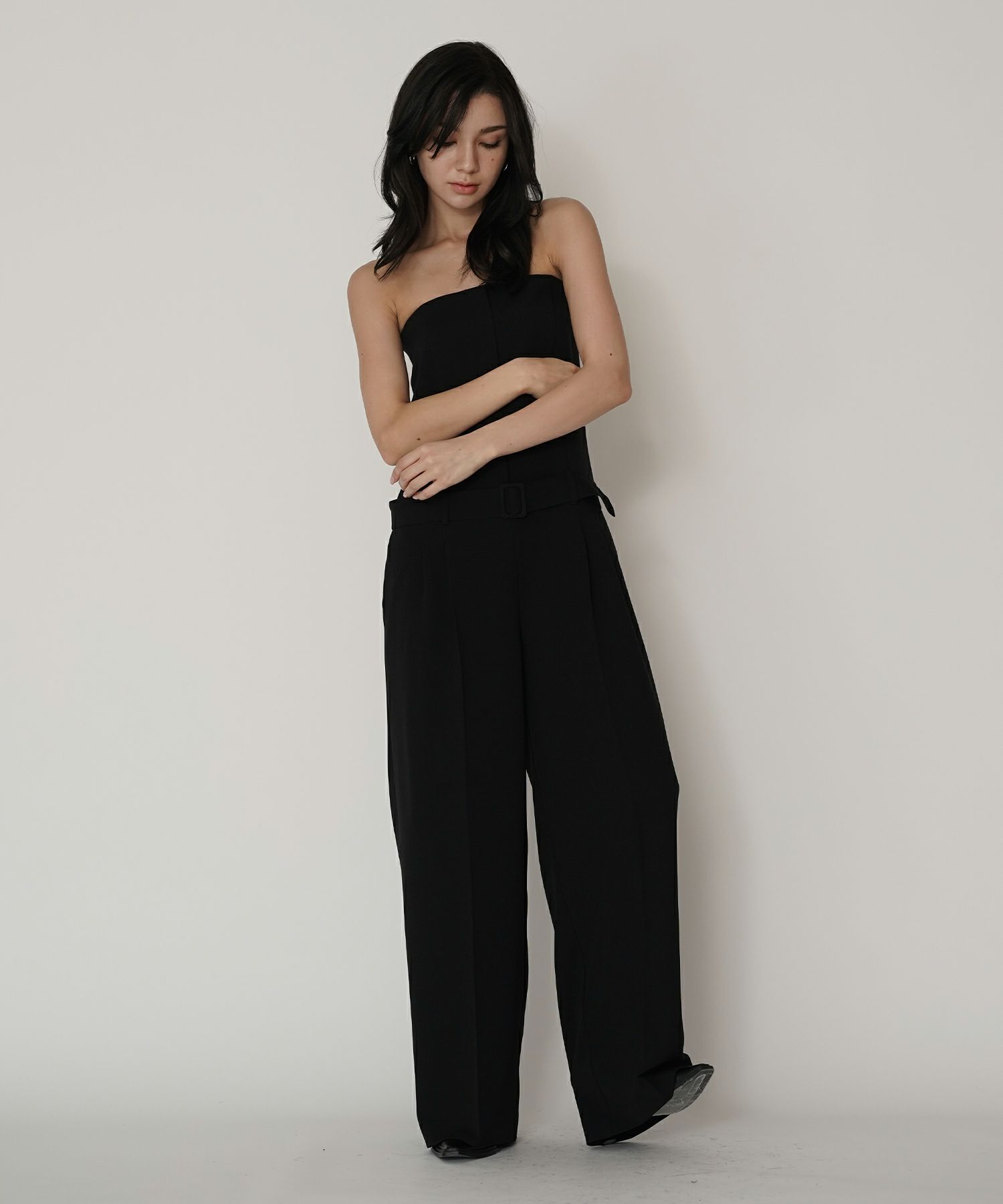 セットアップ ベアオールインワン 80年代 80's モード 結婚式 二次会コーデ パンツスタイル KINO THE KEI