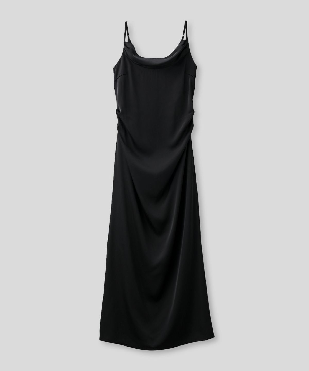 ディナー リゾート エレガント 大人 キャミワンピ バックオープン 結婚式 二次会コーデ サテン KINO THE KEI