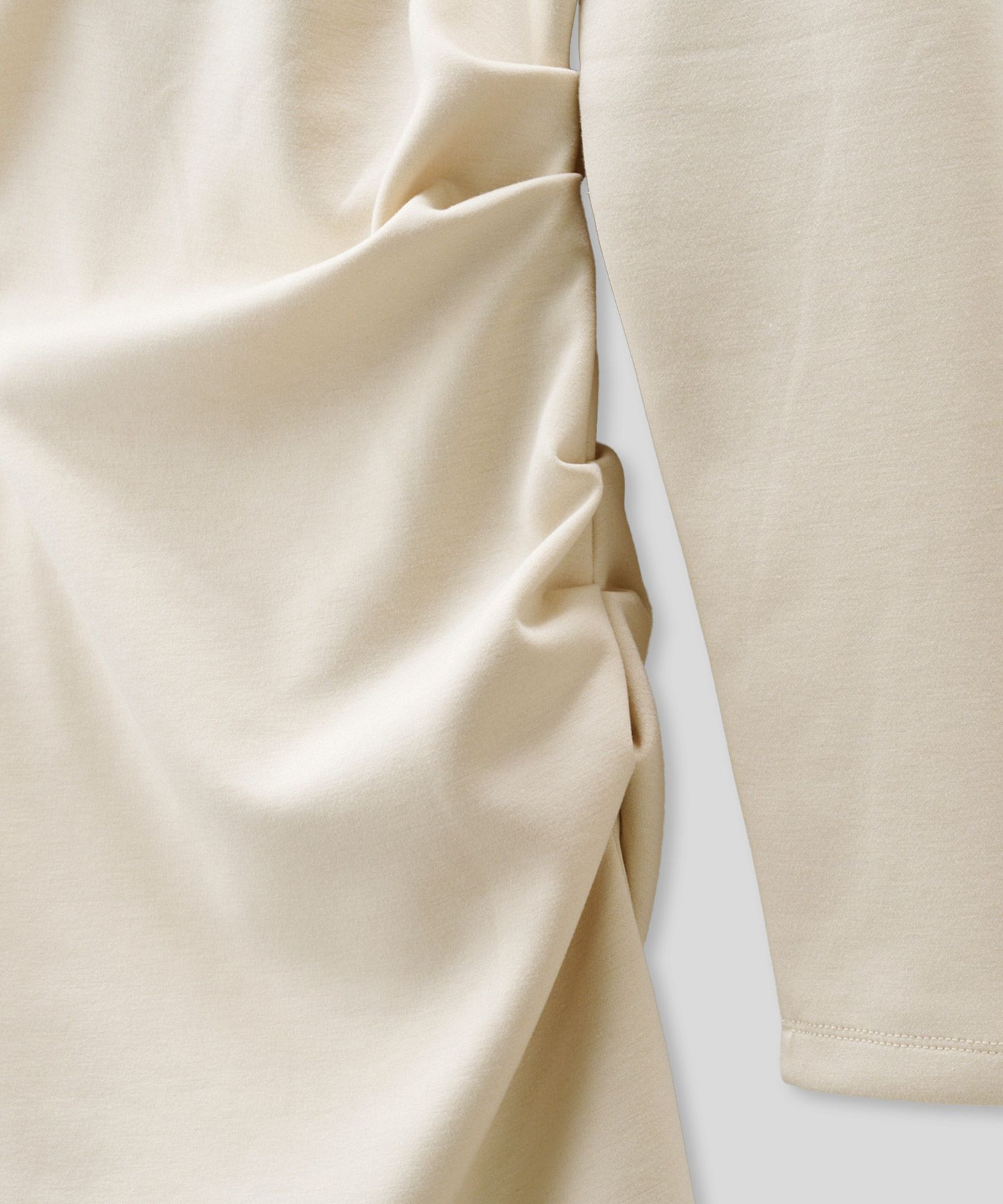 ロングワンピース カットソー セットアップ オフショルトップス ドレープ タイトワンピ 韓国風 綺麗め 細見え カジュアル KINO THE KEI