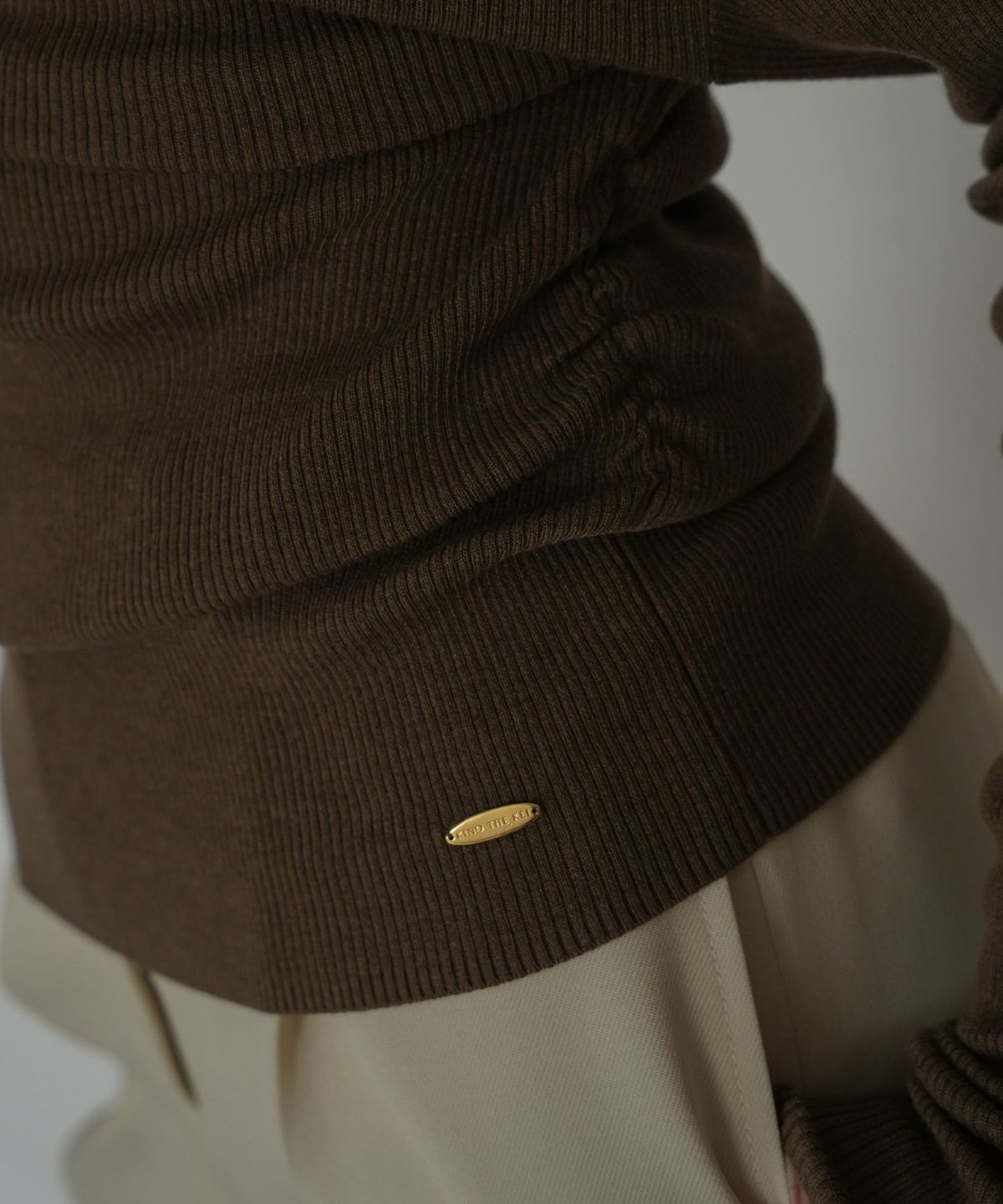 リブニット オフショル ワンショル 2WAY デート ディナー モテニット 伸縮性 KINO THE KEI