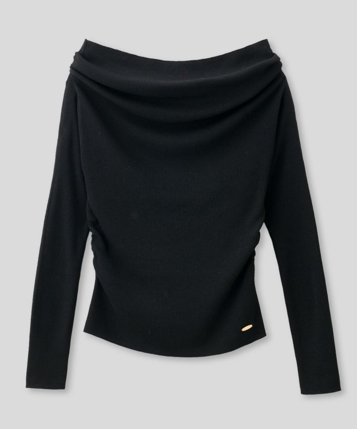 リブニット オフショル ワンショル 2WAY デート ディナー モテニット 伸縮性 KINO THE KEI