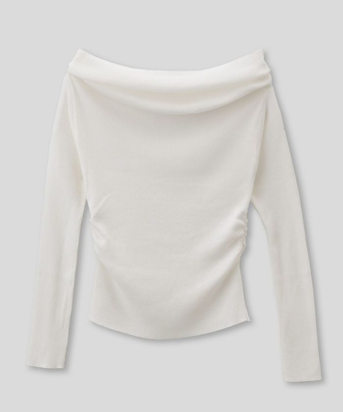 リブニット オフショル ワンショル 2WAY デート ディナー モテニット 伸縮性 KINO THE KEI