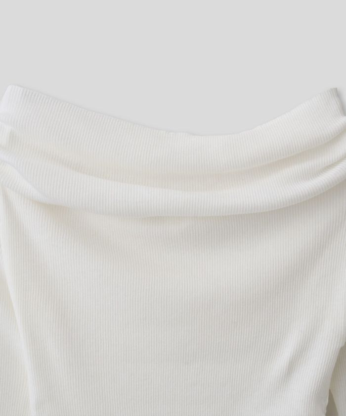 リブニット オフショル ワンショル 2WAY デート ディナー モテニット 伸縮性 KINO THE KEI