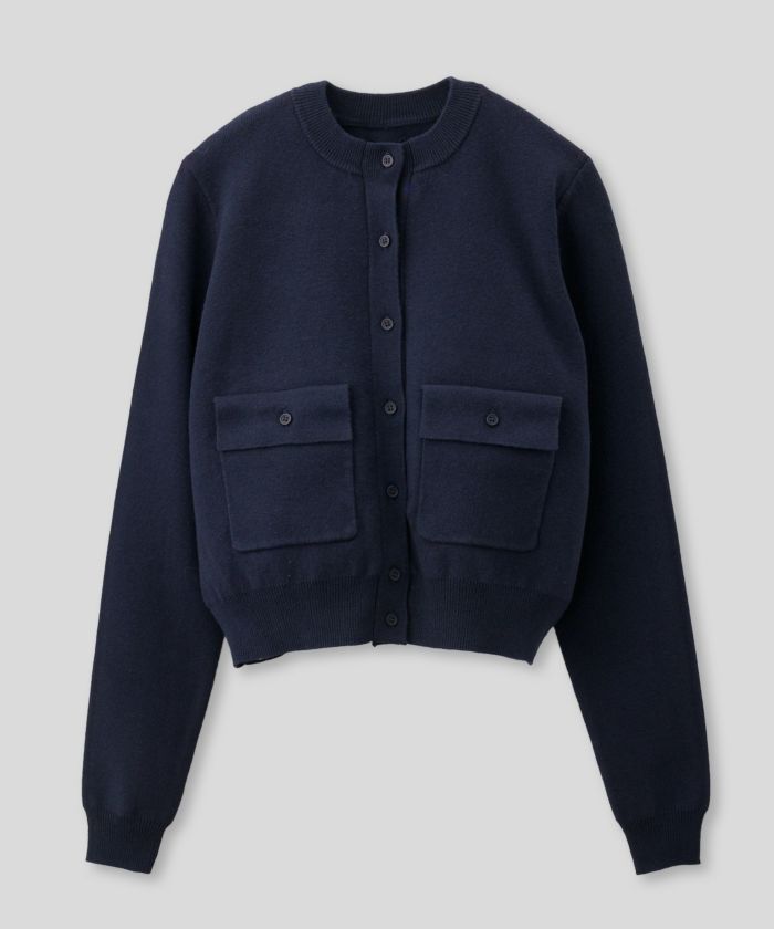 フラップ ポケット ニット カーディガン KINO THE KEI 全4色｜ktk431