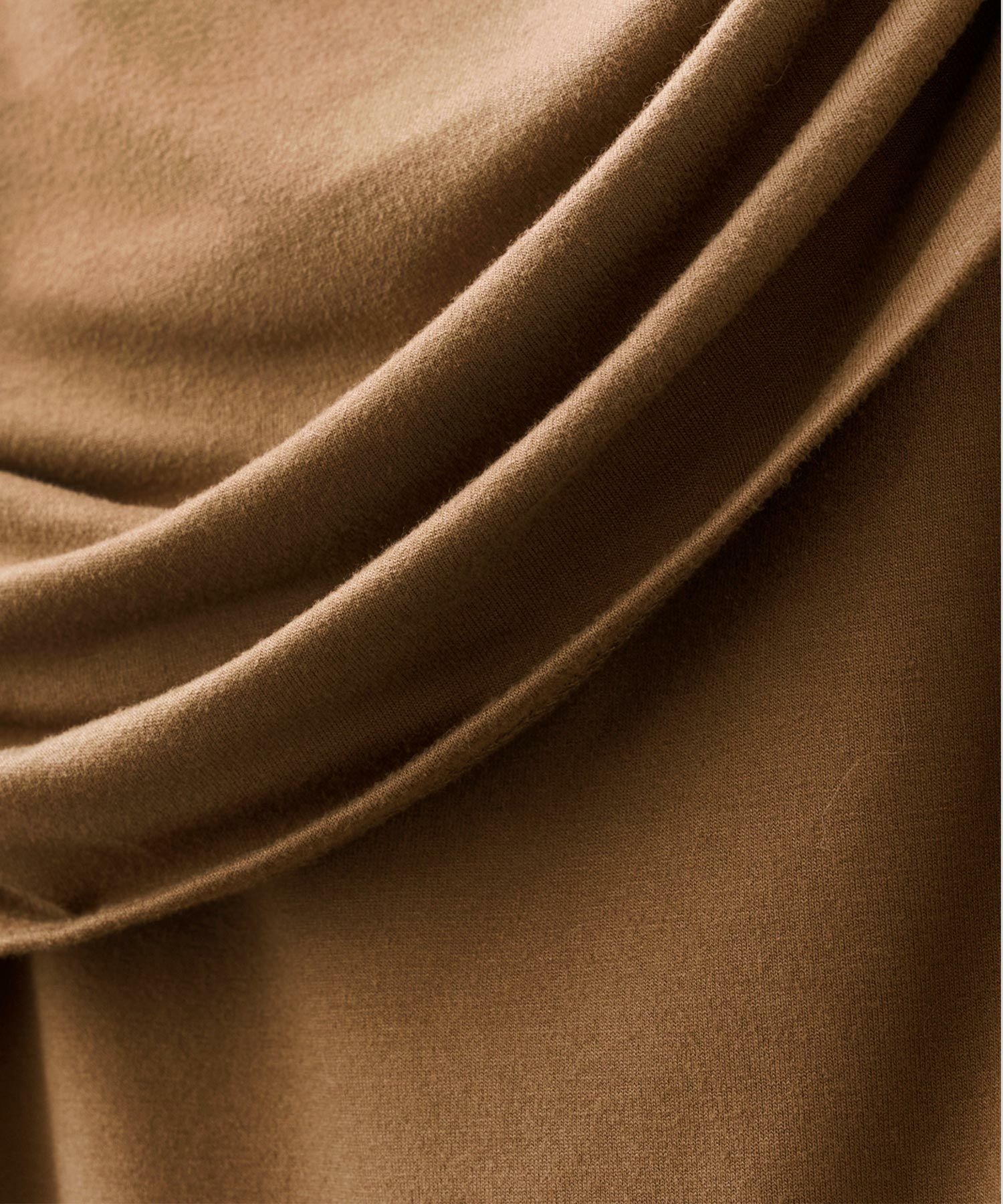 ワンショル オフショル ドレープ お仕事 オフィス アシンメトリー ロンT タイトTシャツ KINO THE KEI