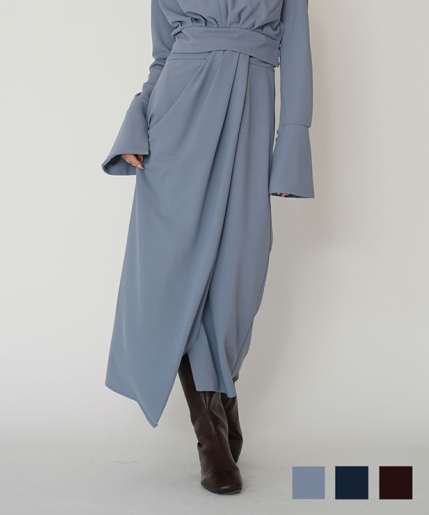 タック ドレープ タイトスカート ( セットアップ可 ) KINO THE KEI