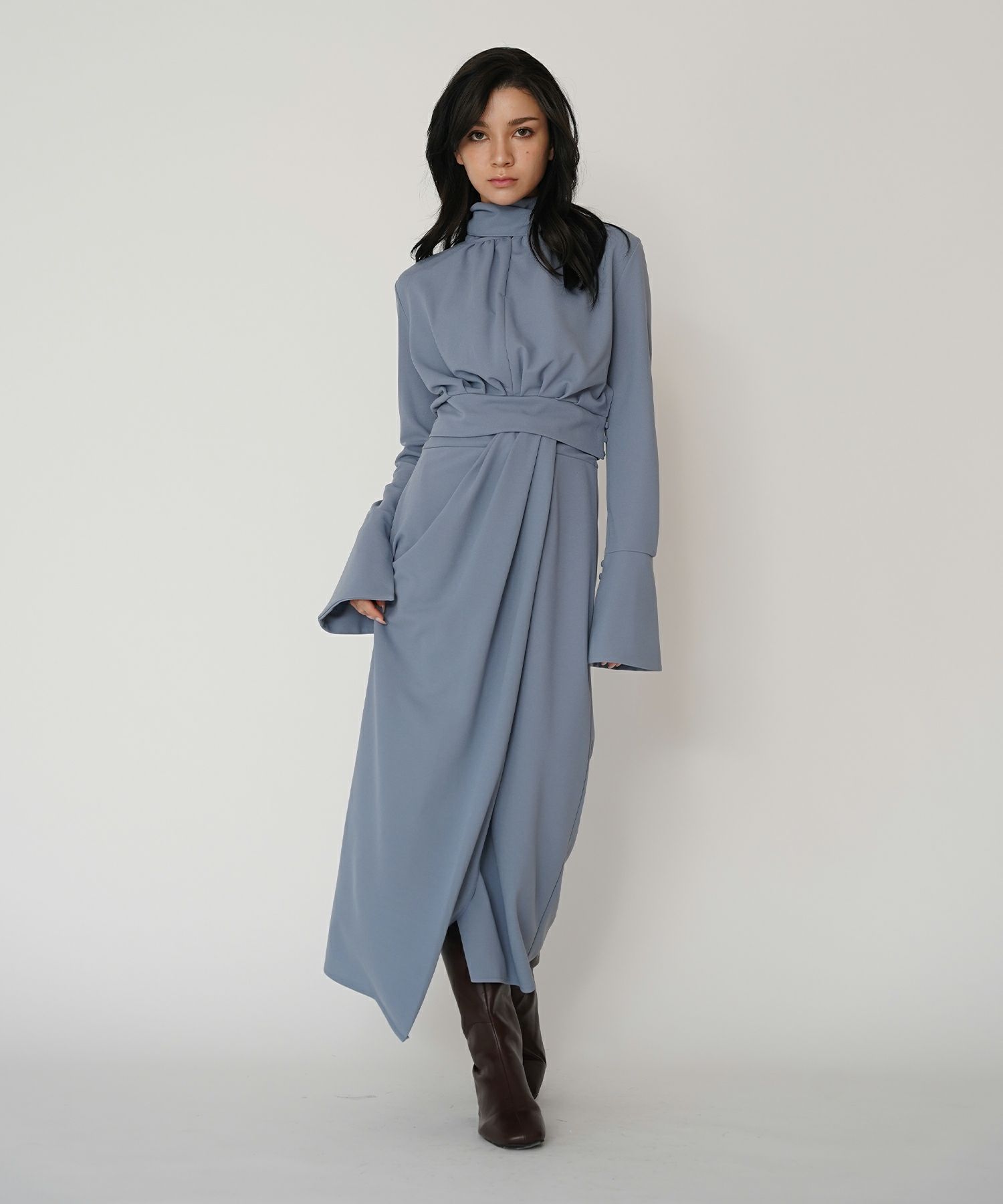 ディナー パーティー セットアップ エレガント タイトスカート ベルト付 ラップスカート KINO THE KEI