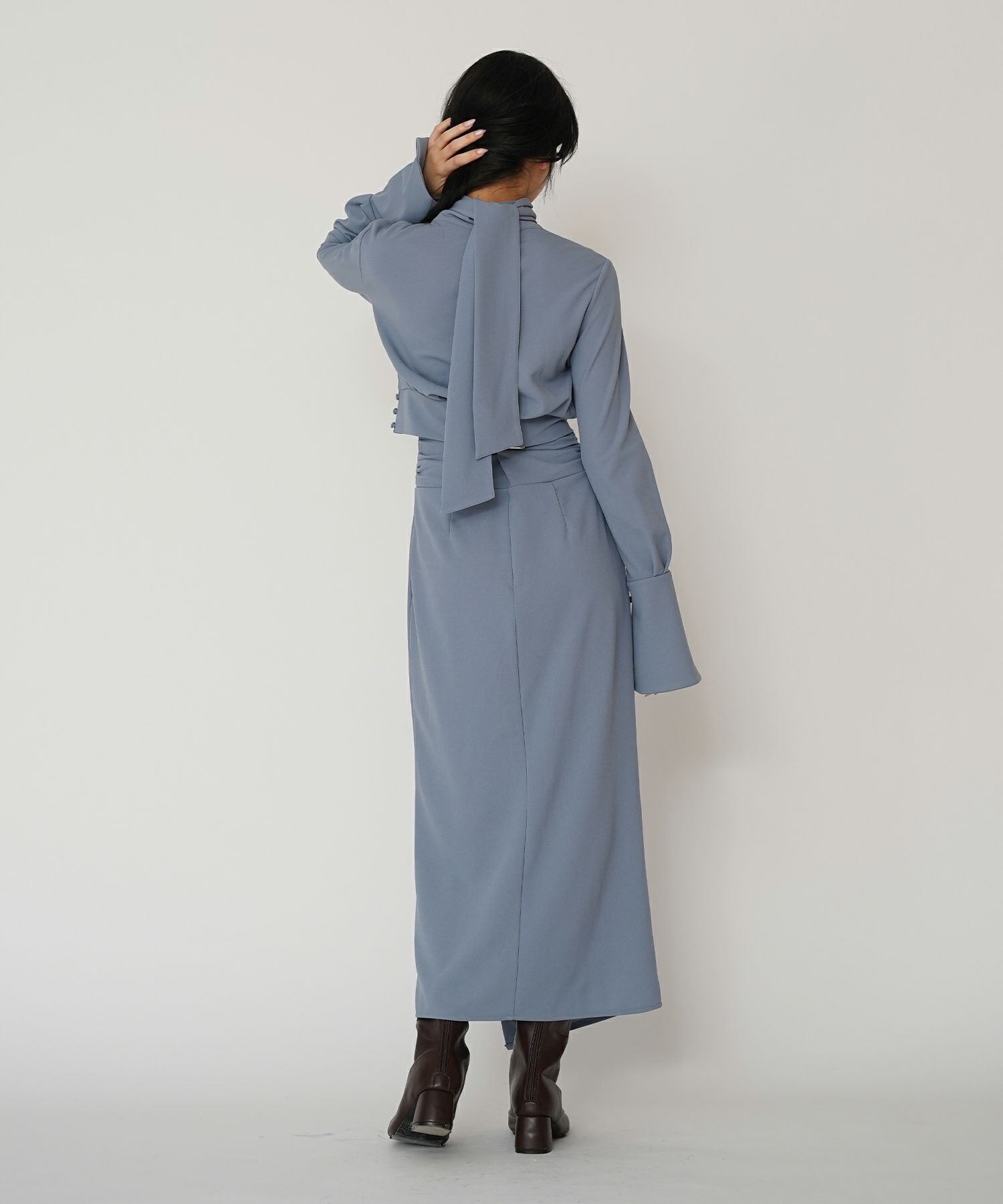 ディナー パーティー セットアップ エレガント タイトスカート ベルト付 ラップスカート KINO THE KEI