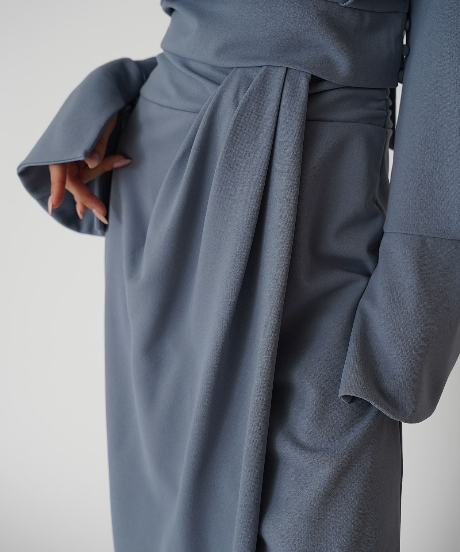 ディナー パーティー セットアップ エレガント タイトスカート ベルト付 ラップスカート KINO THE KEI