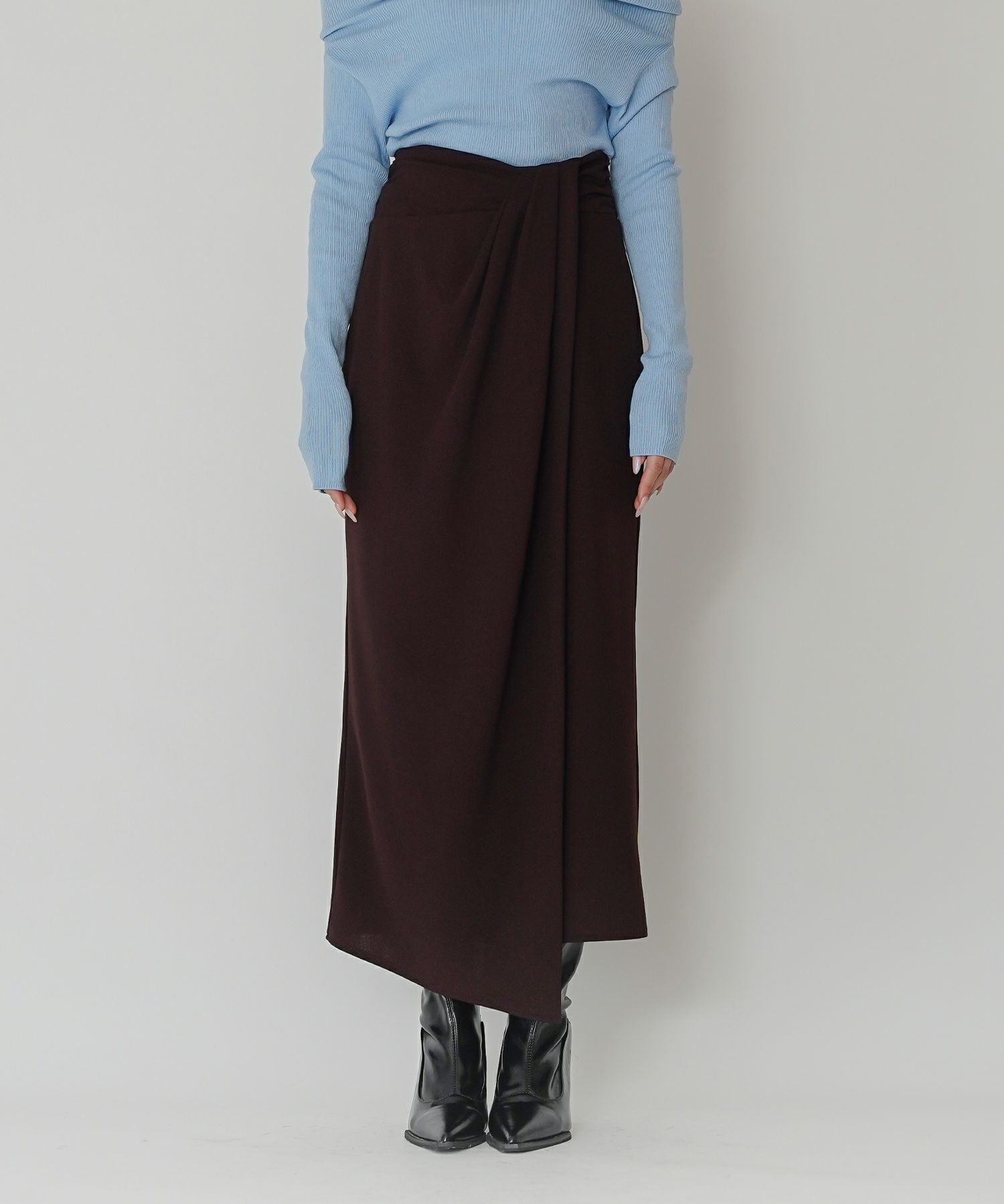 ディナー パーティー セットアップ エレガント タイトスカート ベルト付 ラップスカート KINO THE KEI