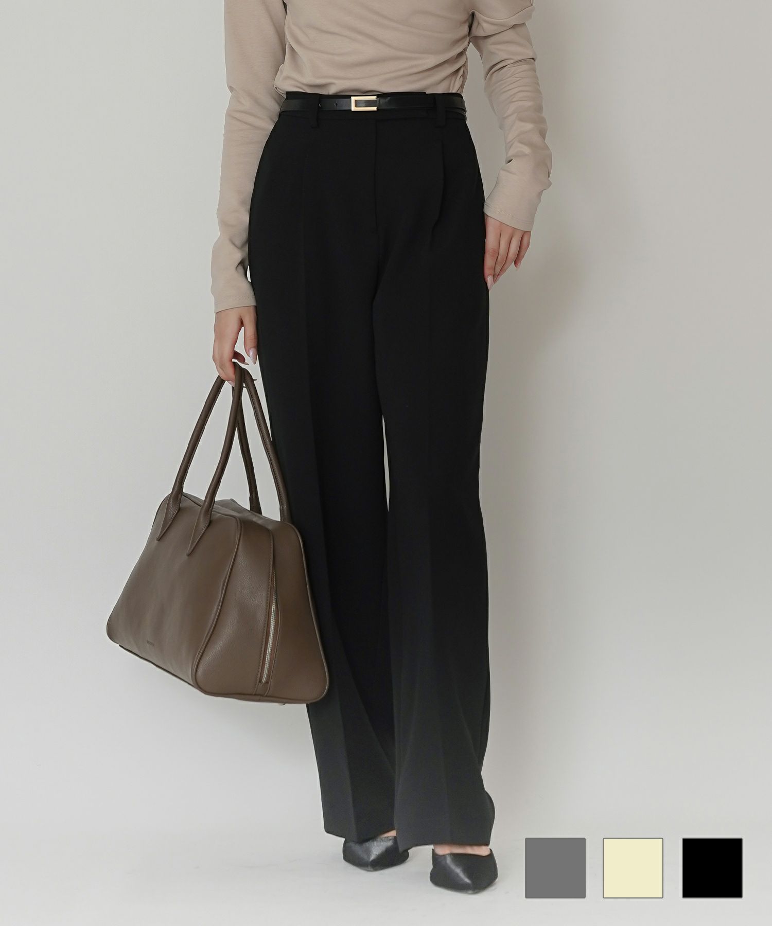 ワイド ストレート スラックス KINO THE KEI