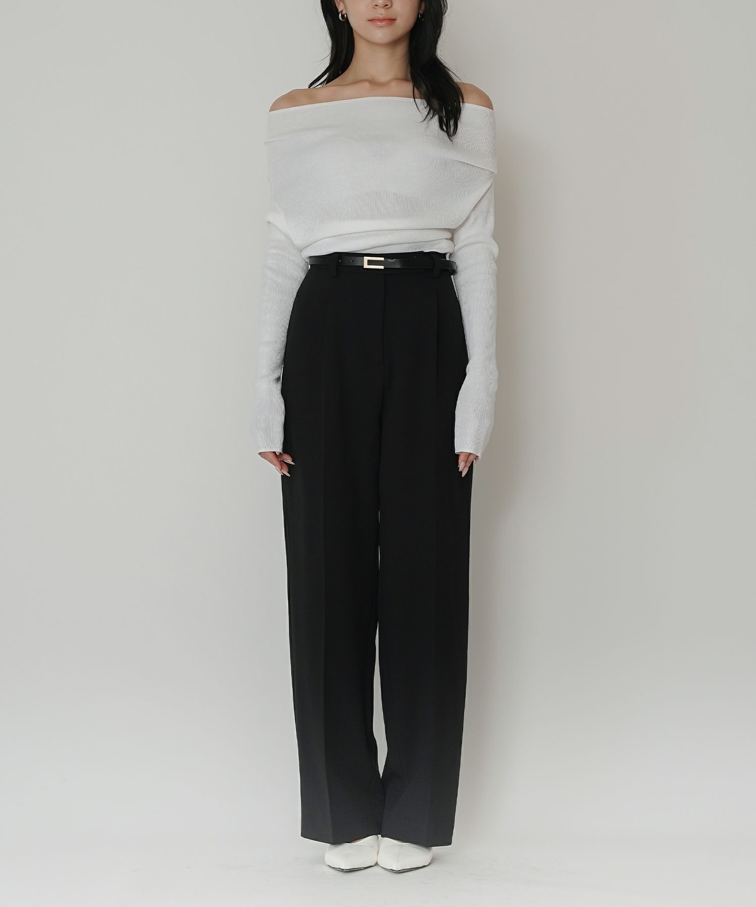 綺麗め オフィス 大人 スラックス ワイドスラックス ストレートパンツ セットアップ KINO THE KEI