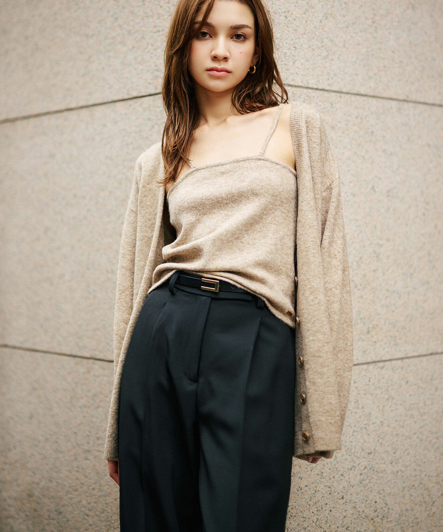 綺麗め オフィス 大人 スラックス ワイドスラックス ストレートパンツ セットアップ KINO THE KEI