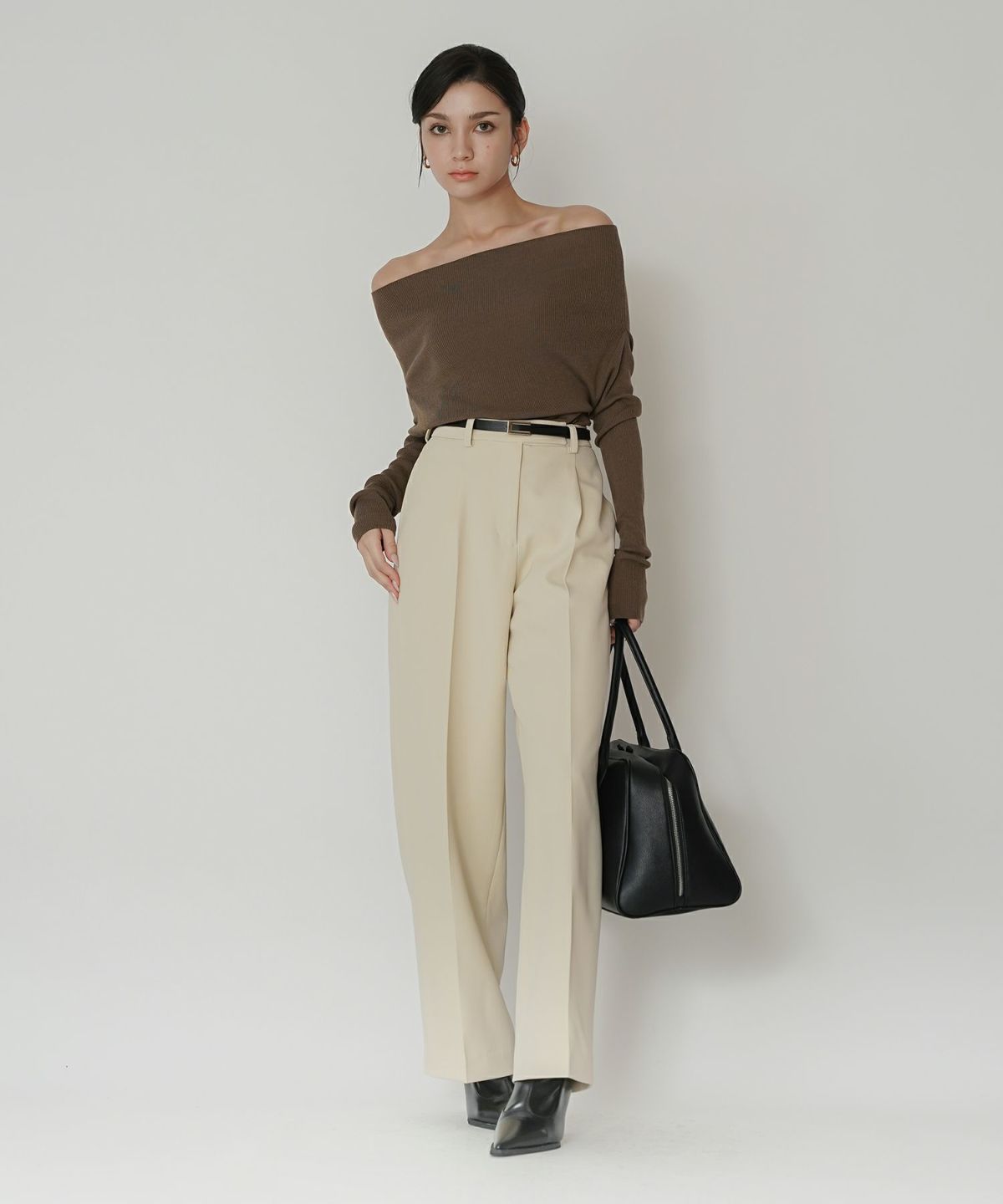 綺麗め オフィス 大人 スラックス ワイドスラックス ストレートパンツ セットアップ KINO THE KEI