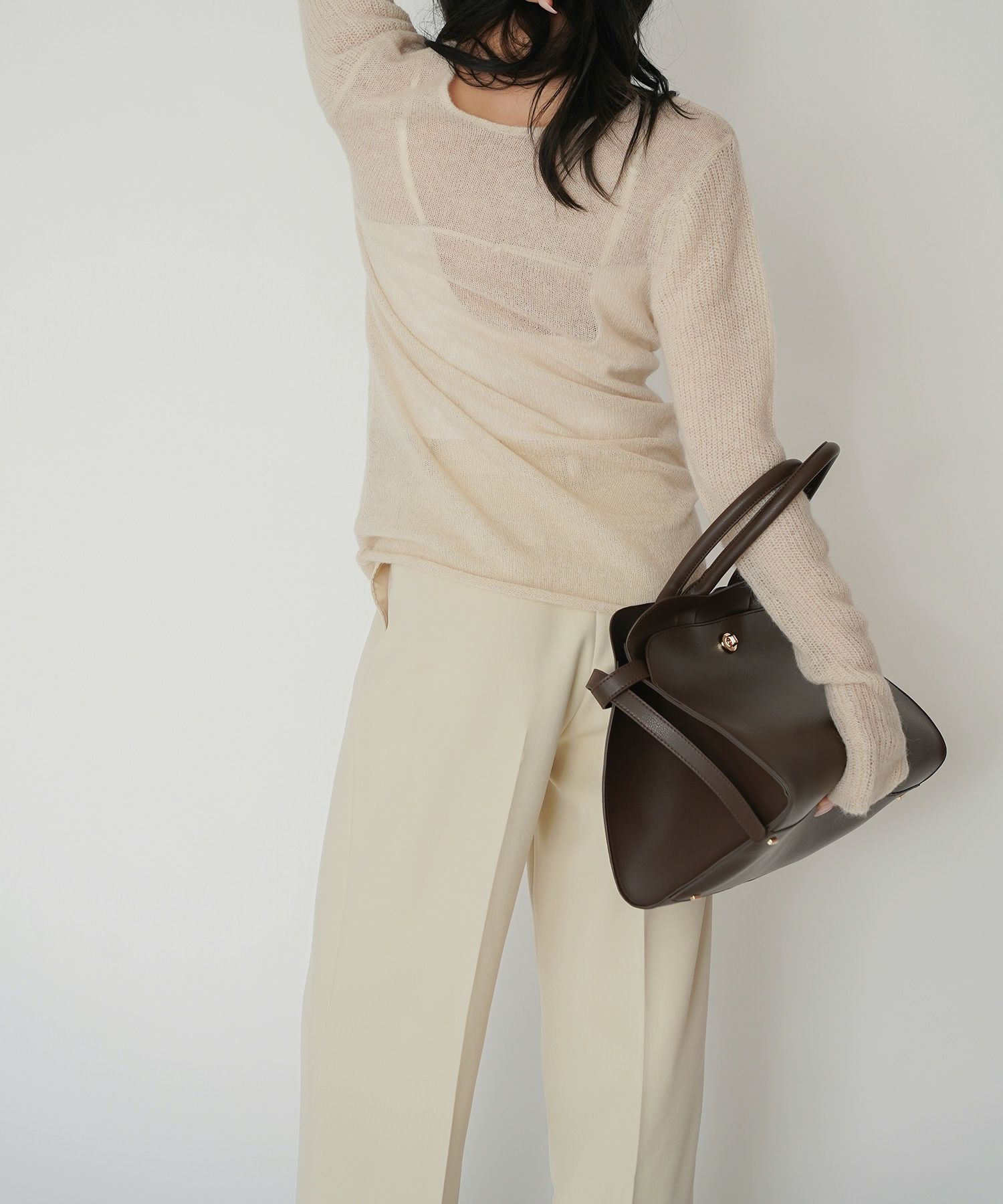 綺麗め オフィス 大人 スラックス ワイドスラックス ストレートパンツ セットアップ KINO THE KEI