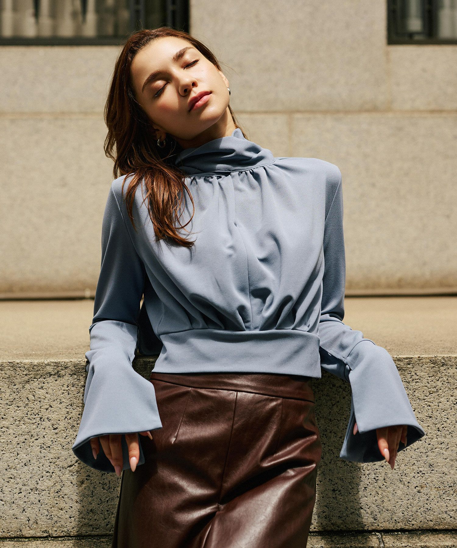 ディナー パーティー ブラウス トップス ボウタイリボン 変形 セットアップ エレガント 2way KINO THE KEI