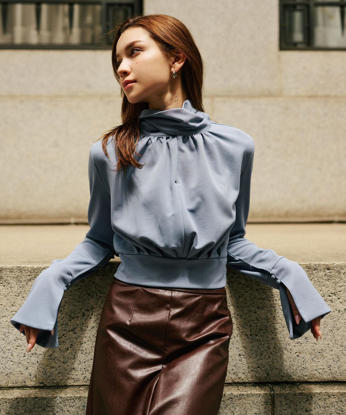 ディナー パーティー ブラウス トップス ボウタイリボン 変形 セットアップ エレガント 2way KINO THE KEI