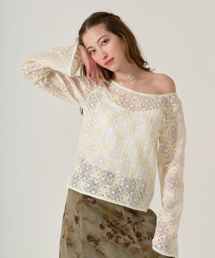 トップス Tina ribbon tops ANDMARY】Dada ribbon tops