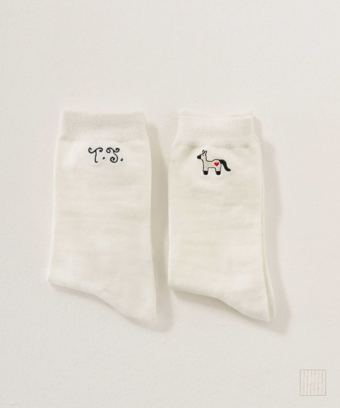ずん ポイント刺繍 ソックス TINA：JOJUN 全1色｜tnj939-1123【2